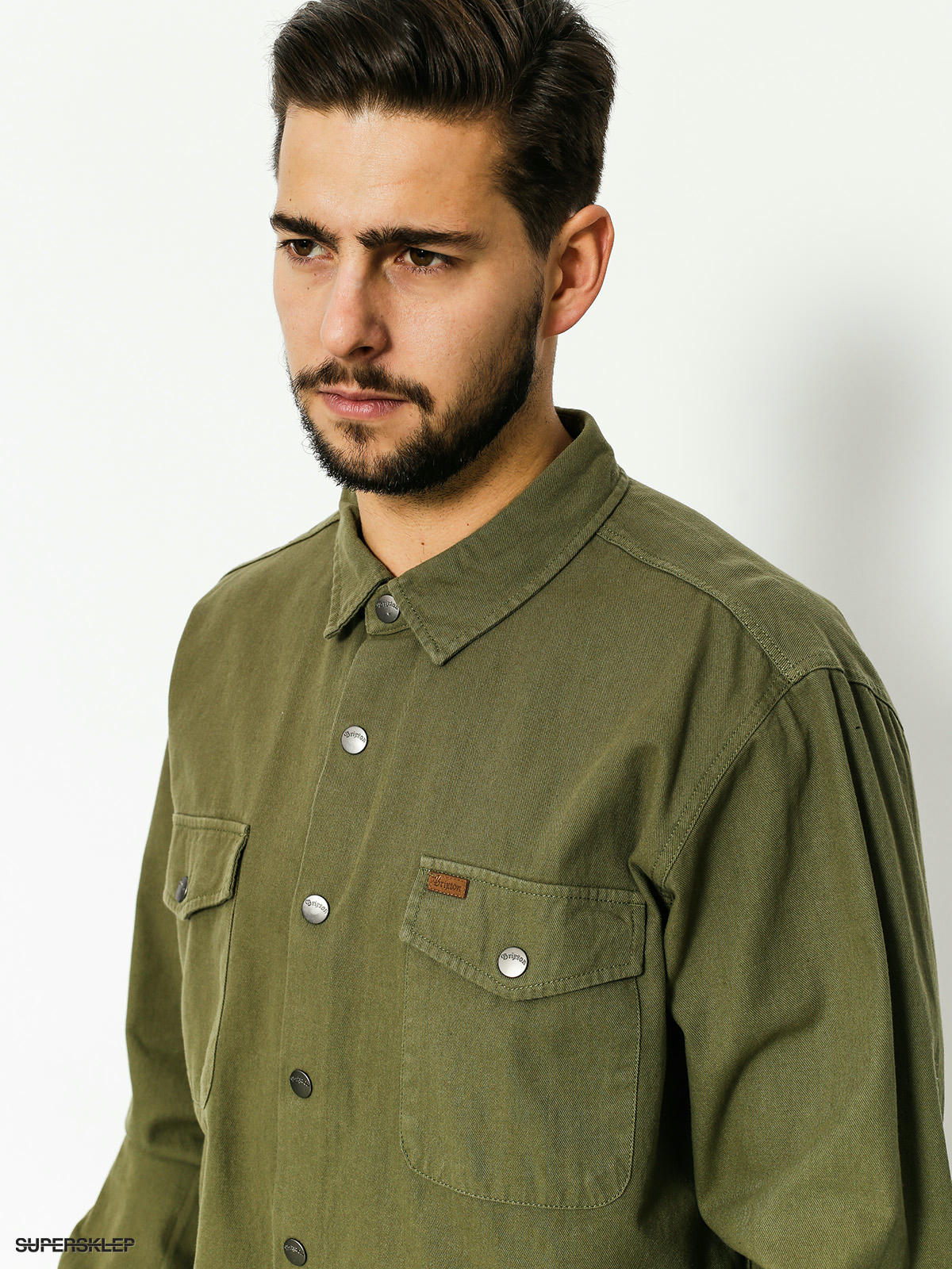 Kurtka Brixton Nevada Shirt (light olive)