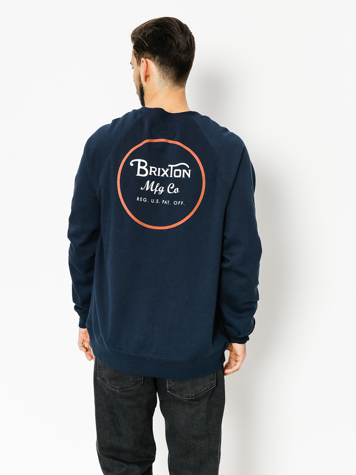 Bluza Brixton Wheeler (navy/orange)