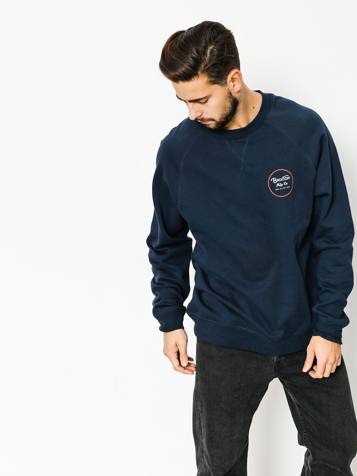 Bluza Brixton Wheeler (navy/orange)