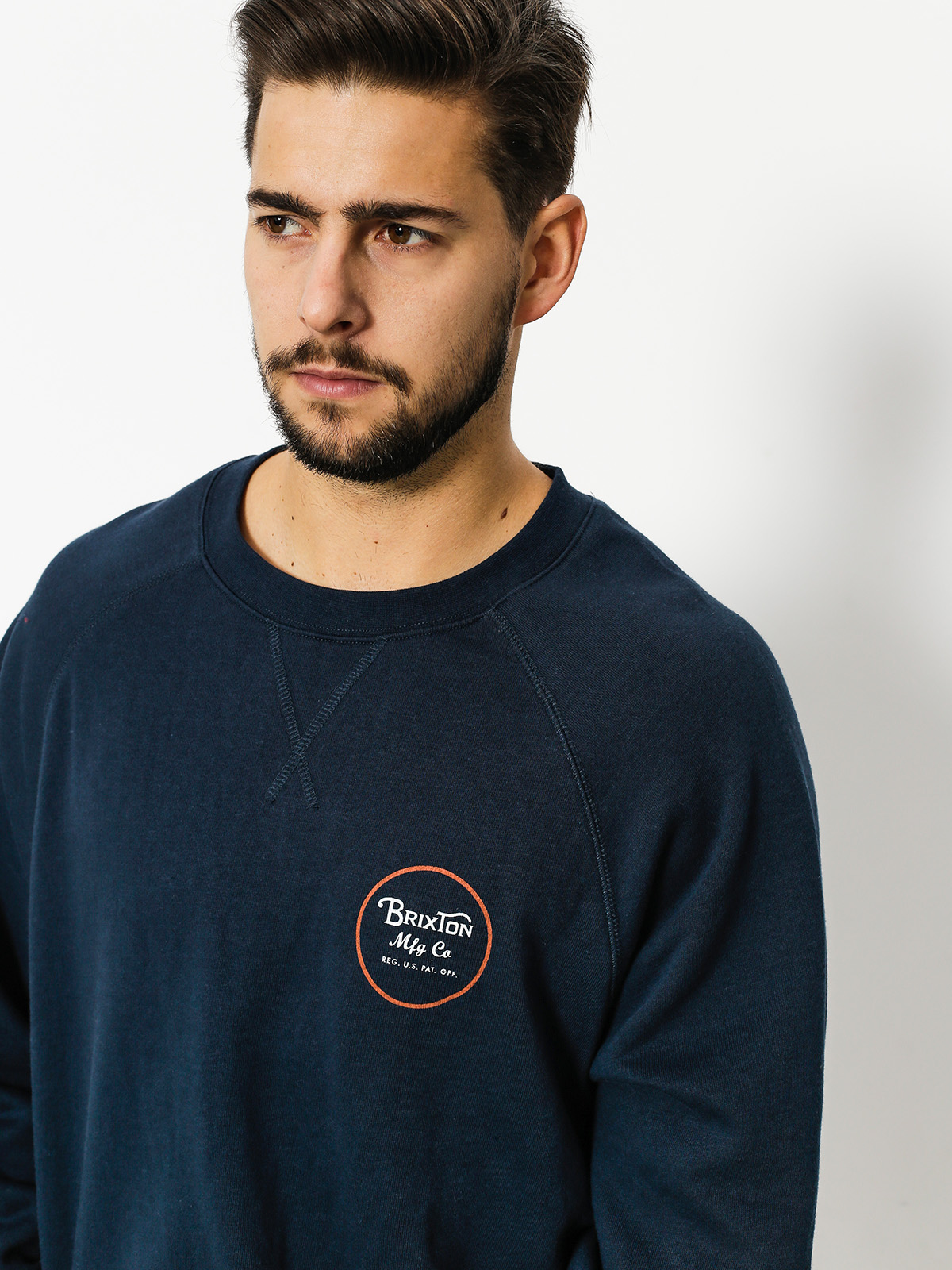 Bluza Brixton Wheeler (navy/orange)
