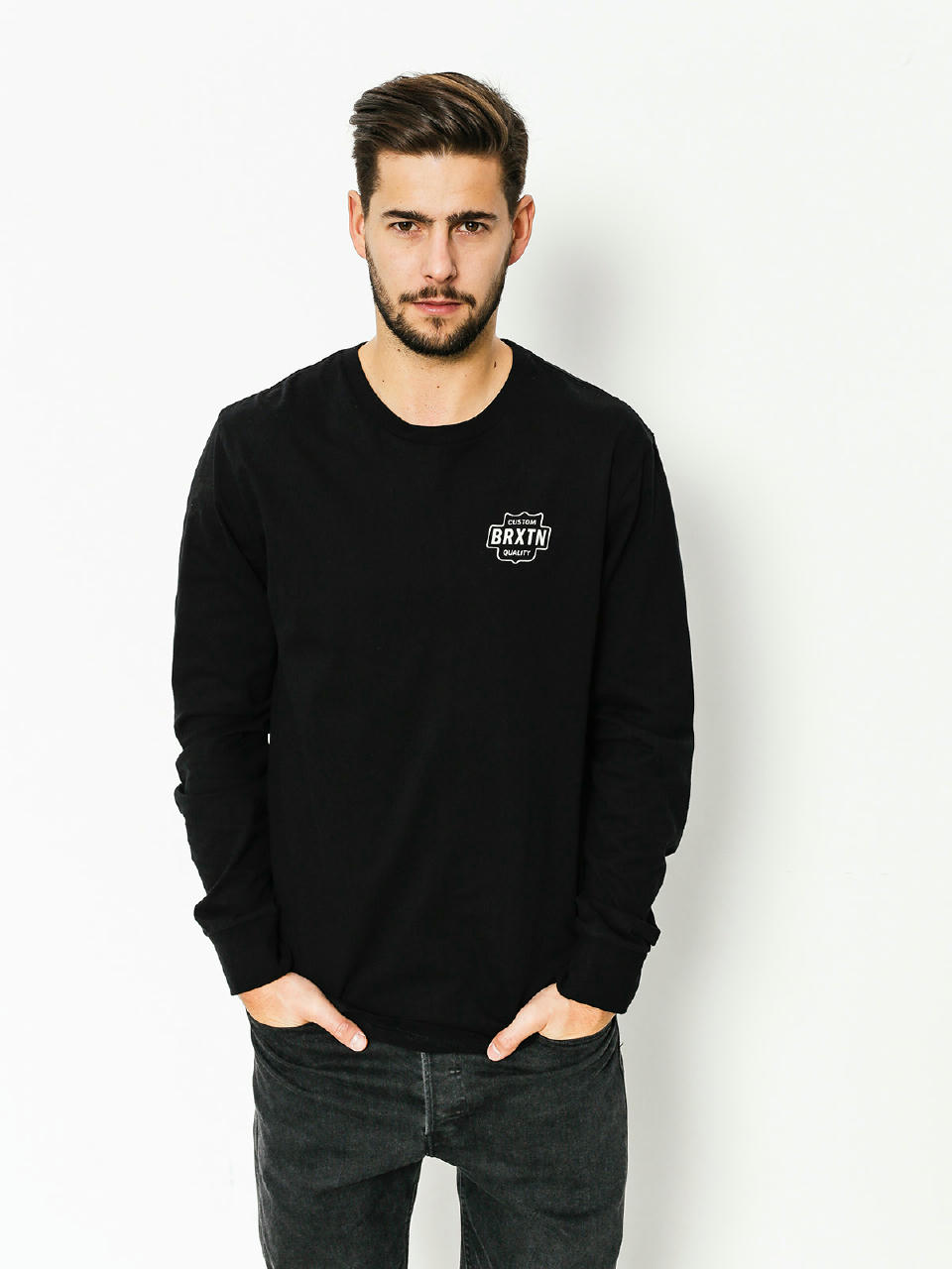 Longsleeve Brixton Garth Prem (black)