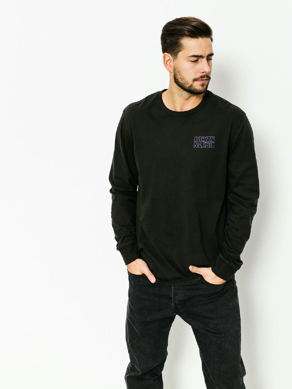 Longsleeve Brixton Vitus Prem (washed black)