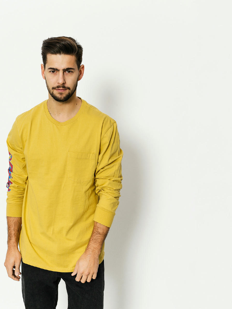 Longsleeve Brixton Accelerate Pkt (washed yellow)