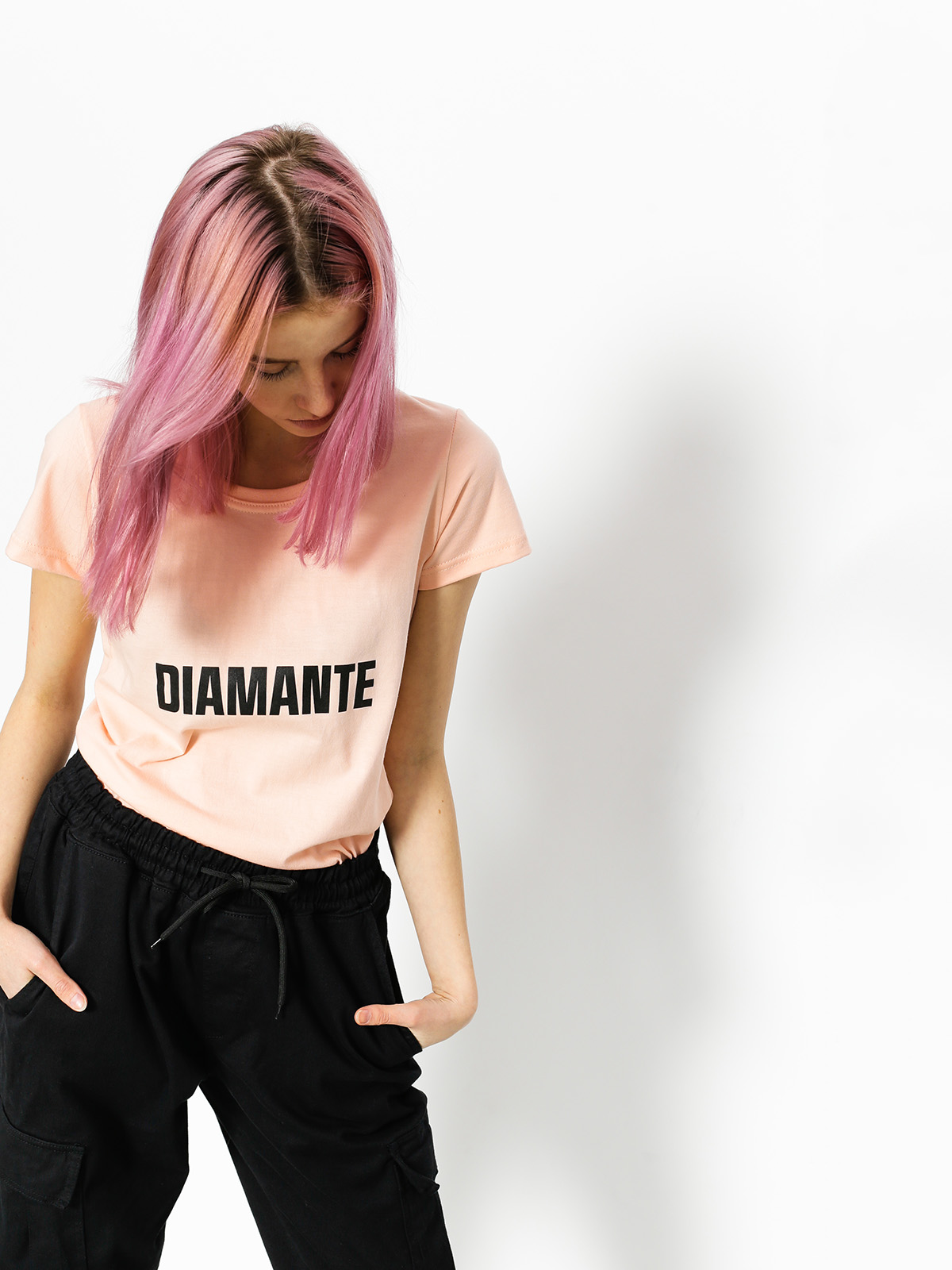 T-shirt Diamante Wear Best Friend Worst Enemy Wmn (salmon)