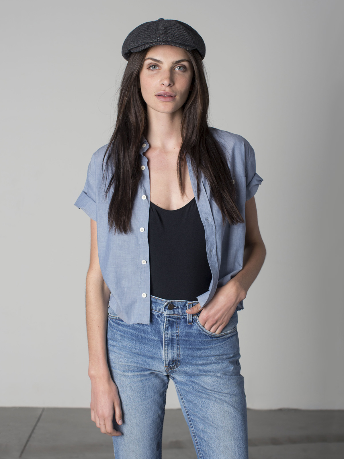 Kaszkiet Brixton Brood Snap ZD (grey/black)