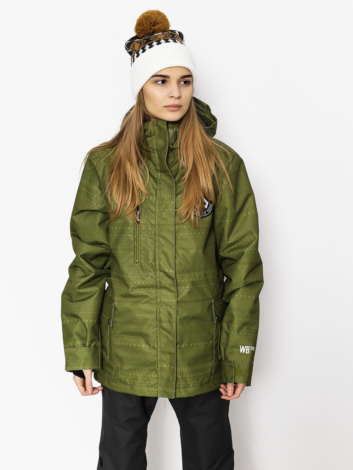 Damska Kurtka snowboardowa Westbeach Crush Jacket (combat green fairisle)