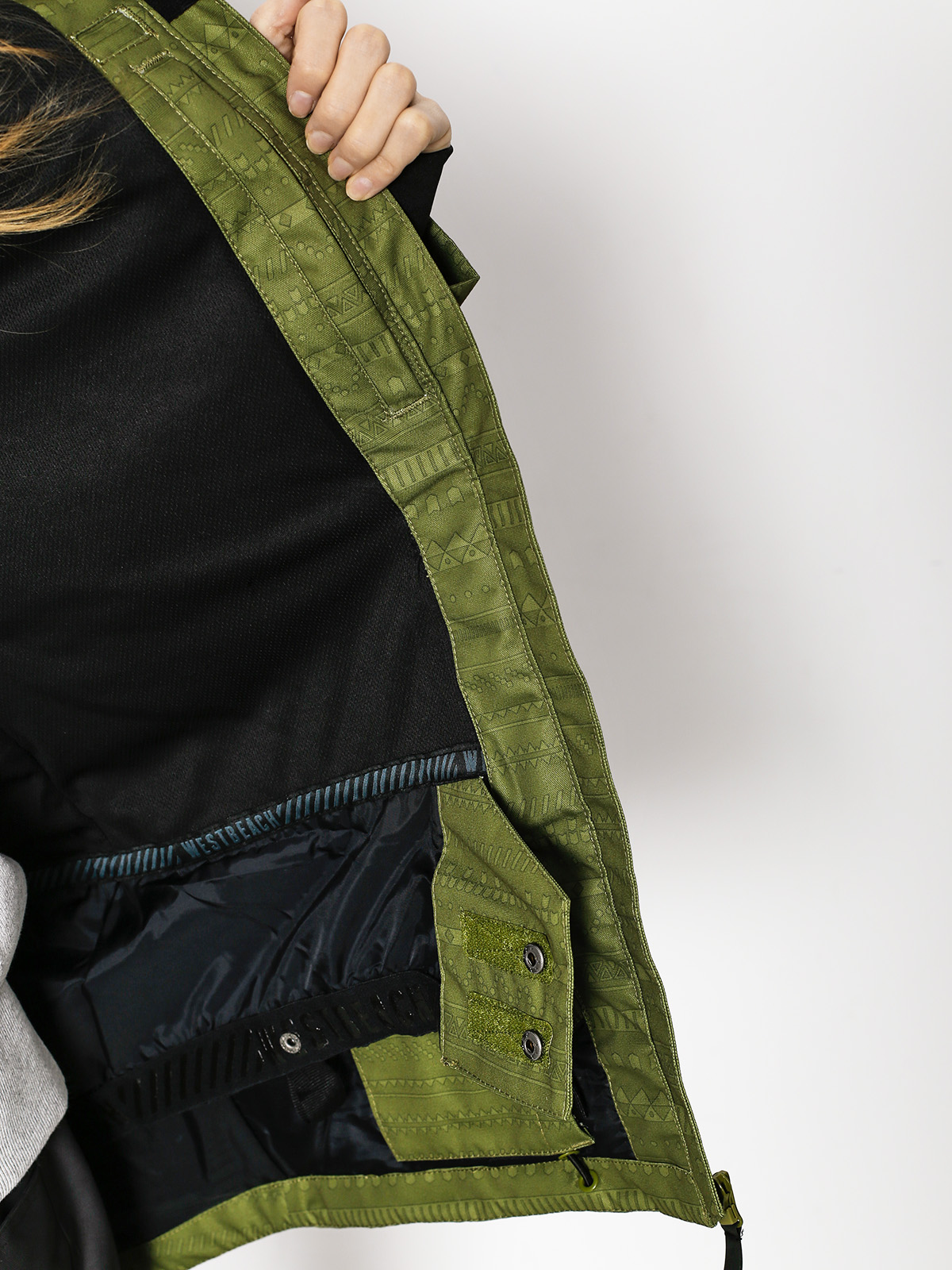 Damska Kurtka snowboardowa Westbeach Crush Jacket (combat green fairisle)