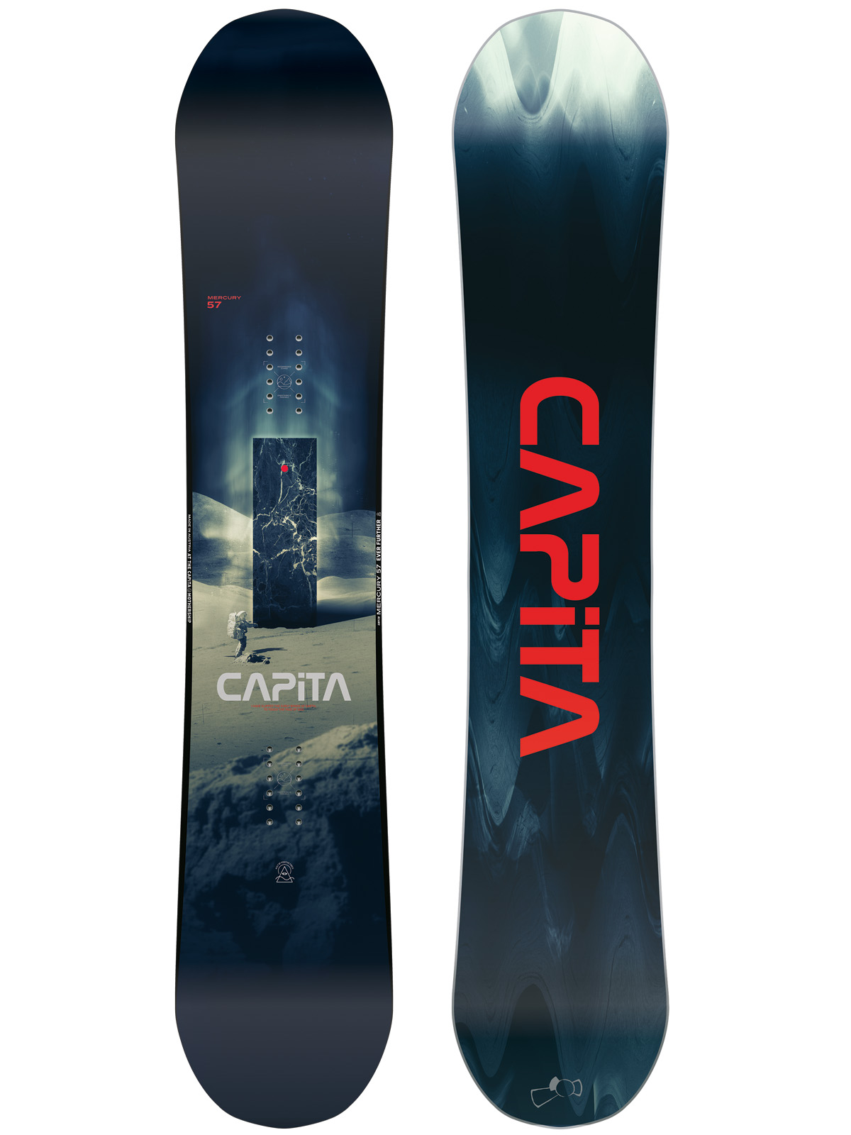 Męska Deska snowboardowa Capita Mercury 157 (white/black/red)