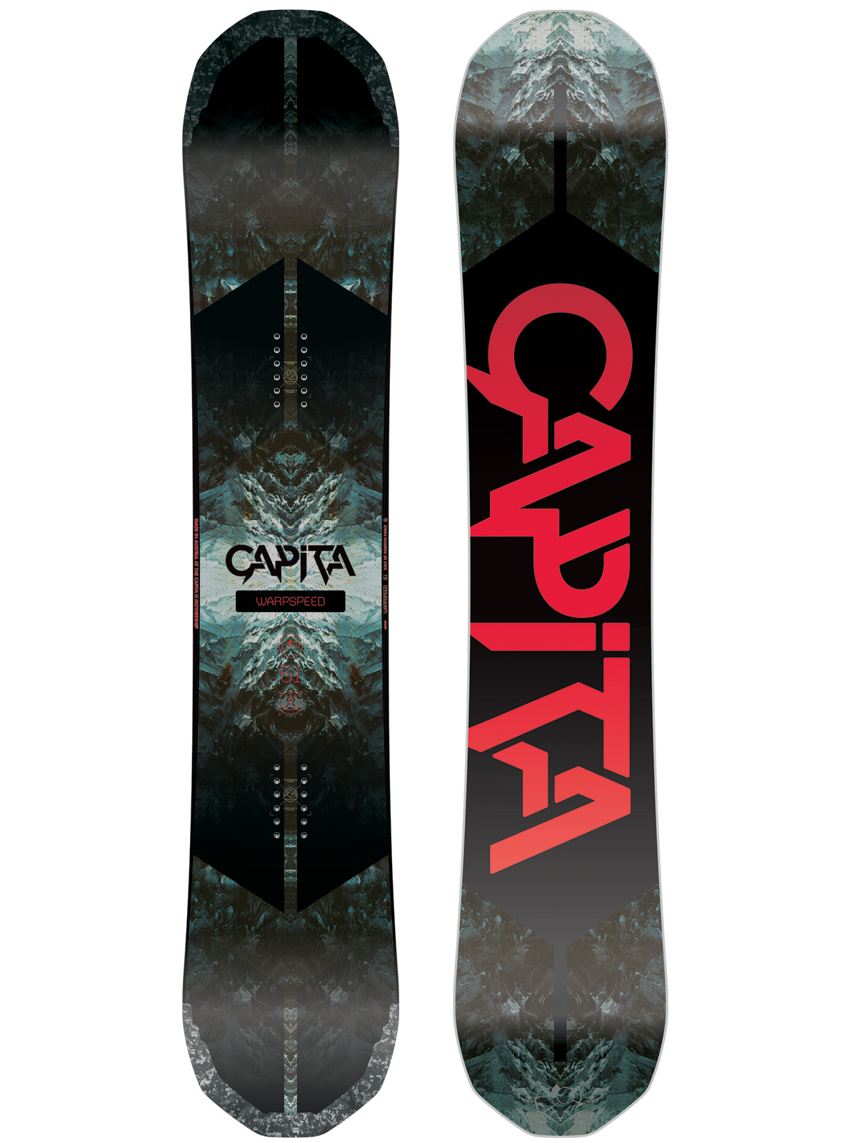 Męska Deska snowboardowa Capita Warpspeed (white/black/red)