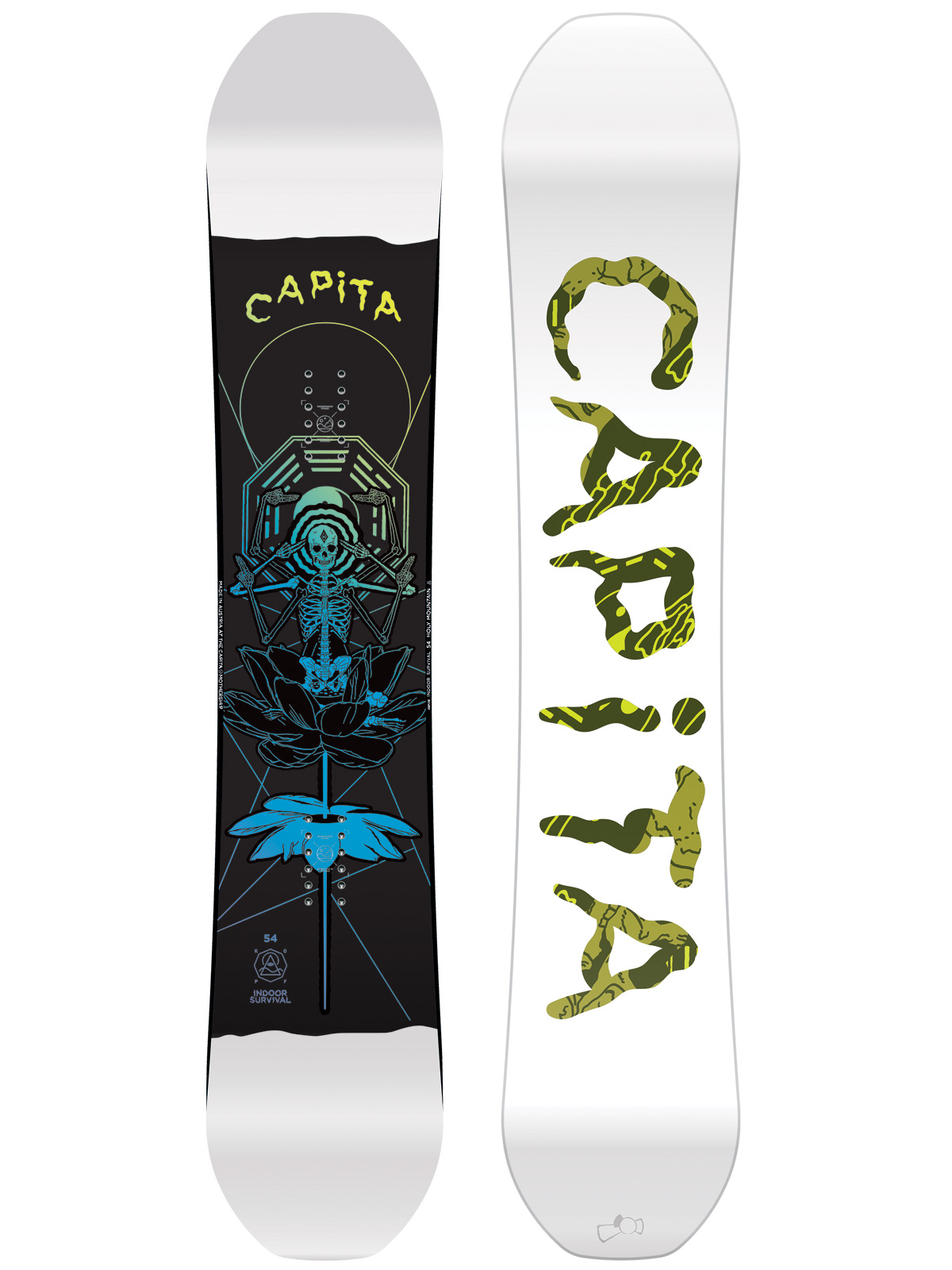 Męska Deska snowboardowa Capita Indoor Survival (white/black/green)