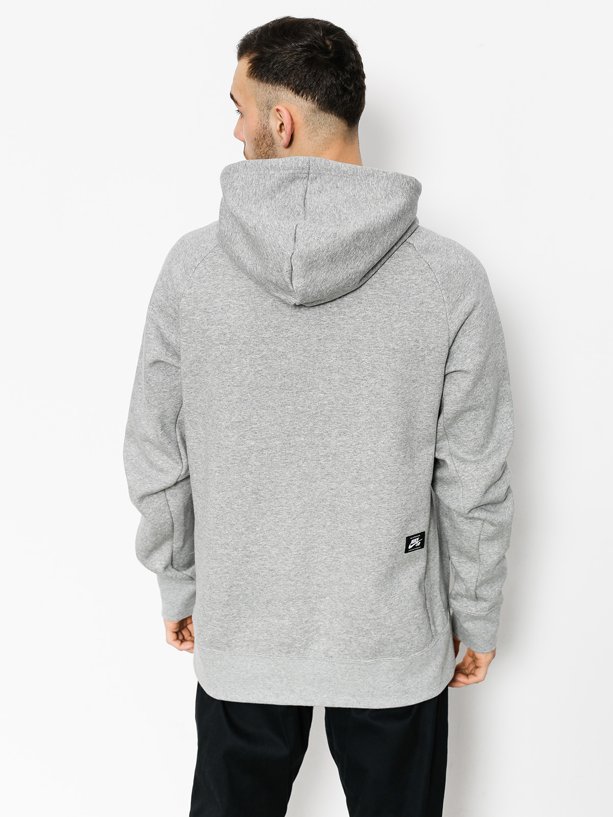 Bluza z kapturem Nike SB Hoodie Icon Hz HD (dk grey heather/black)