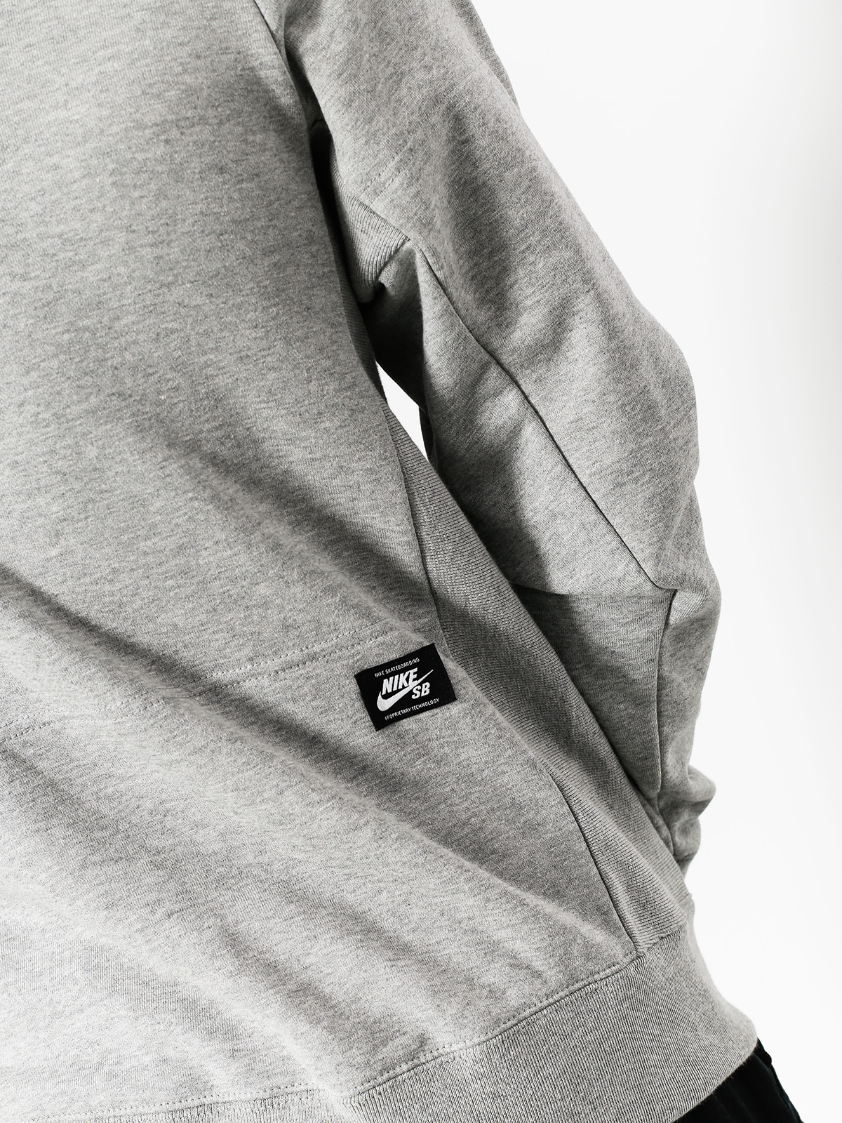 Longsleeve Nike SB Top Evrt Mock Hz (dk grey heather/white/dark steel grey)