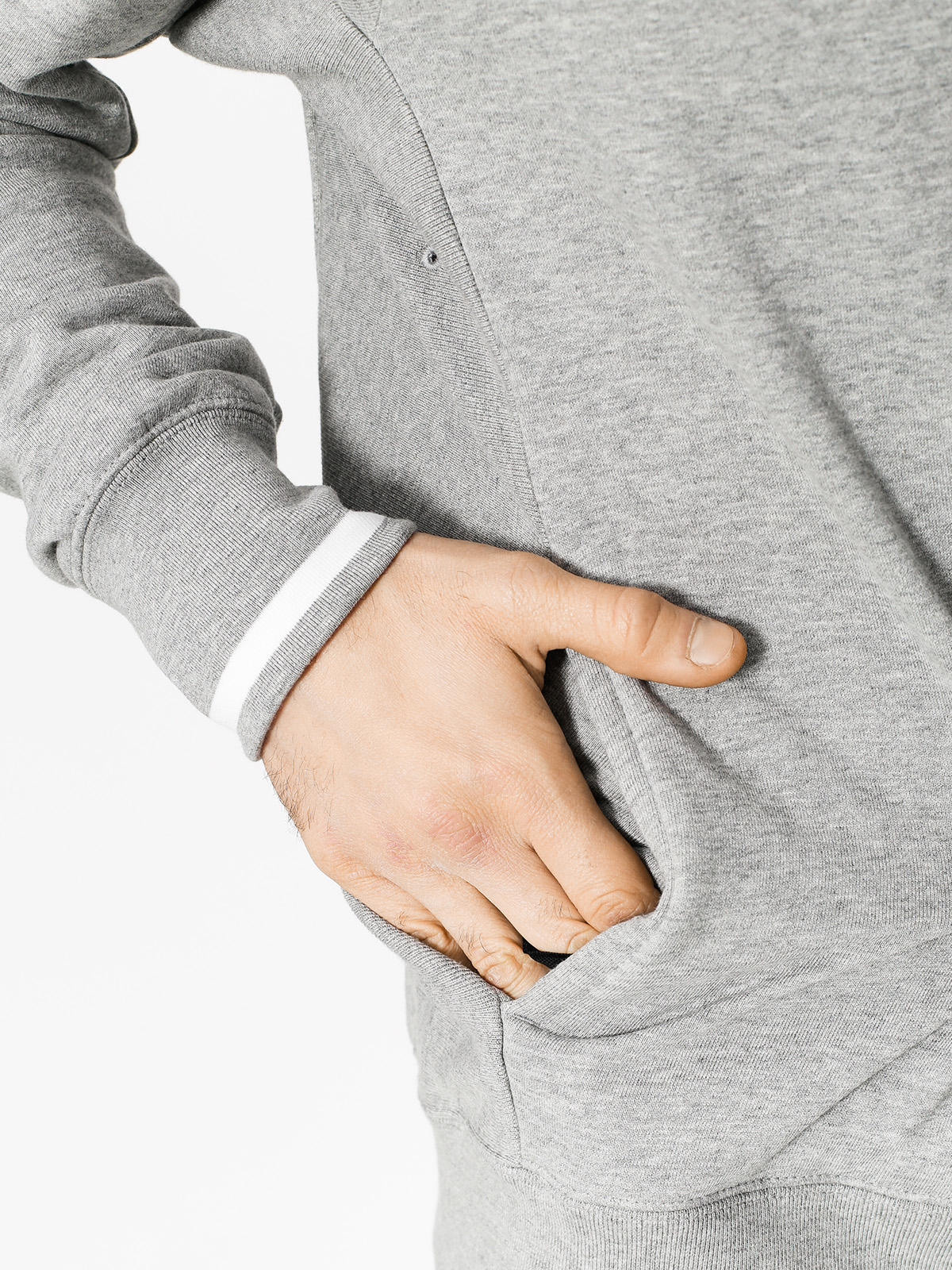 Longsleeve Nike SB Top Evrt Mock Hz (dk grey heather/white/dark steel grey)