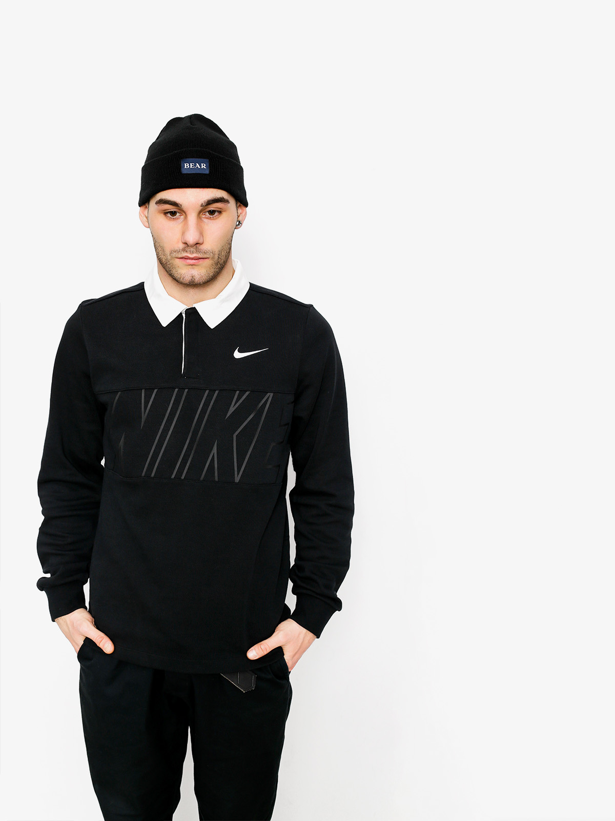 Longsleeve Nike SB Dry Top Rugby (black/white)