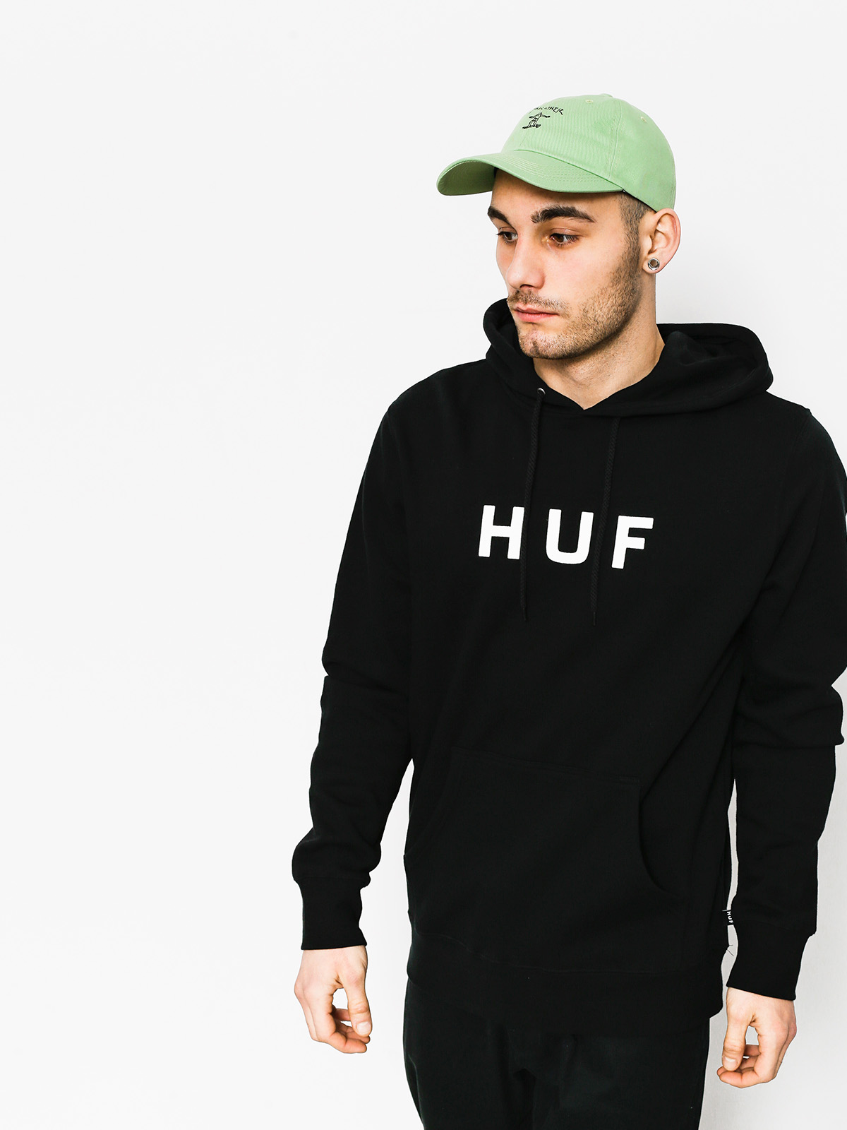 Bluza z kapturem HUF Original Logo HD (black)