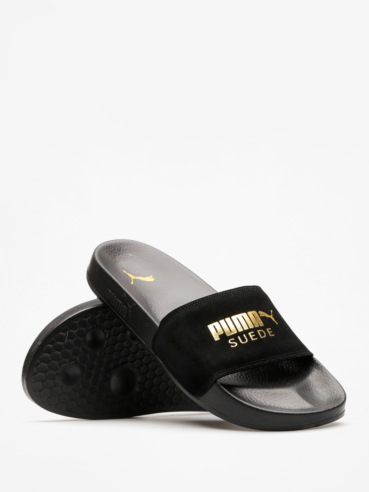 Klapki Puma Leadcat Suede (puma black/puma team gold)