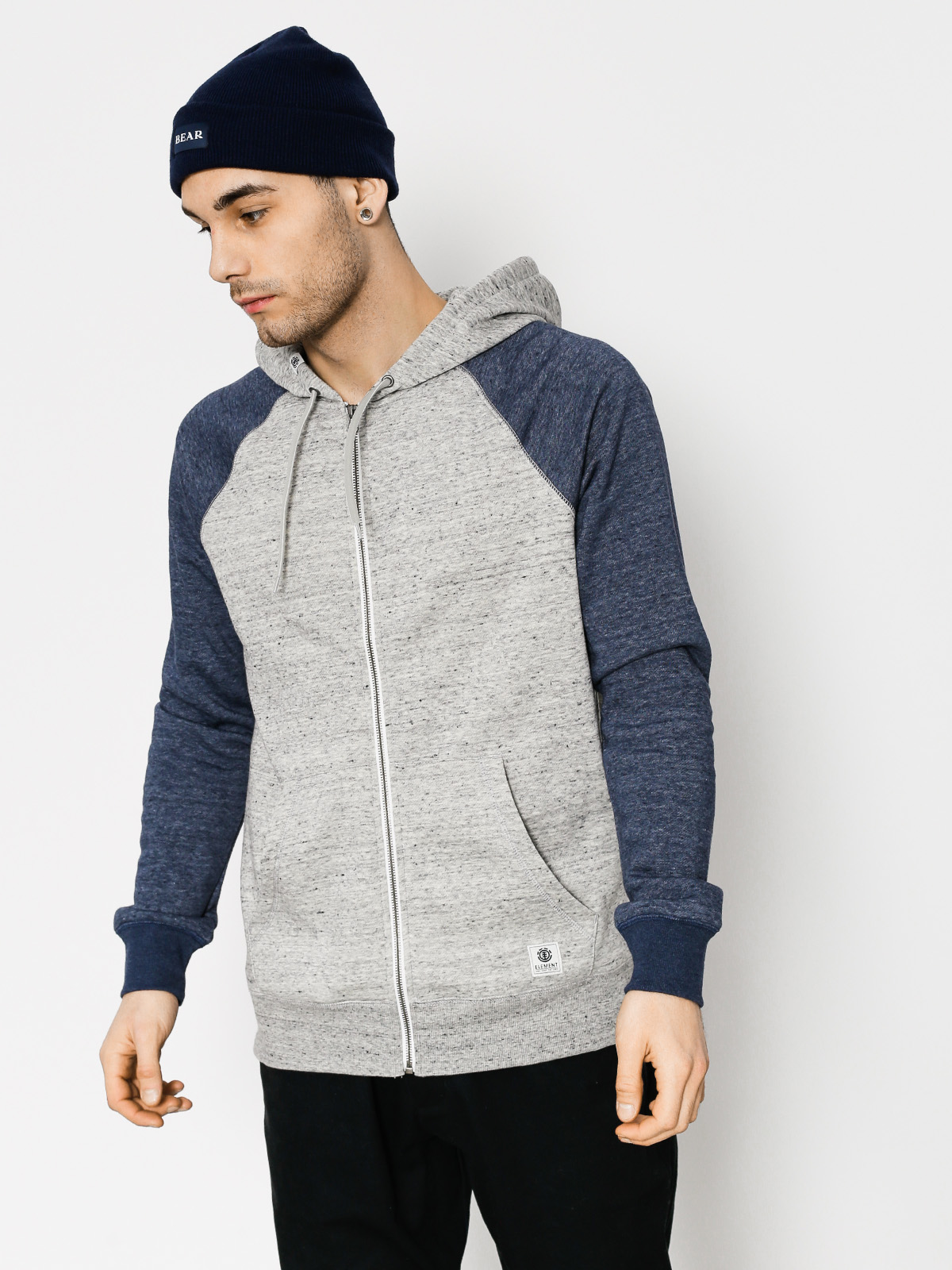 Bluza z kapturem Element Meridian Block ZHD (grey heather)