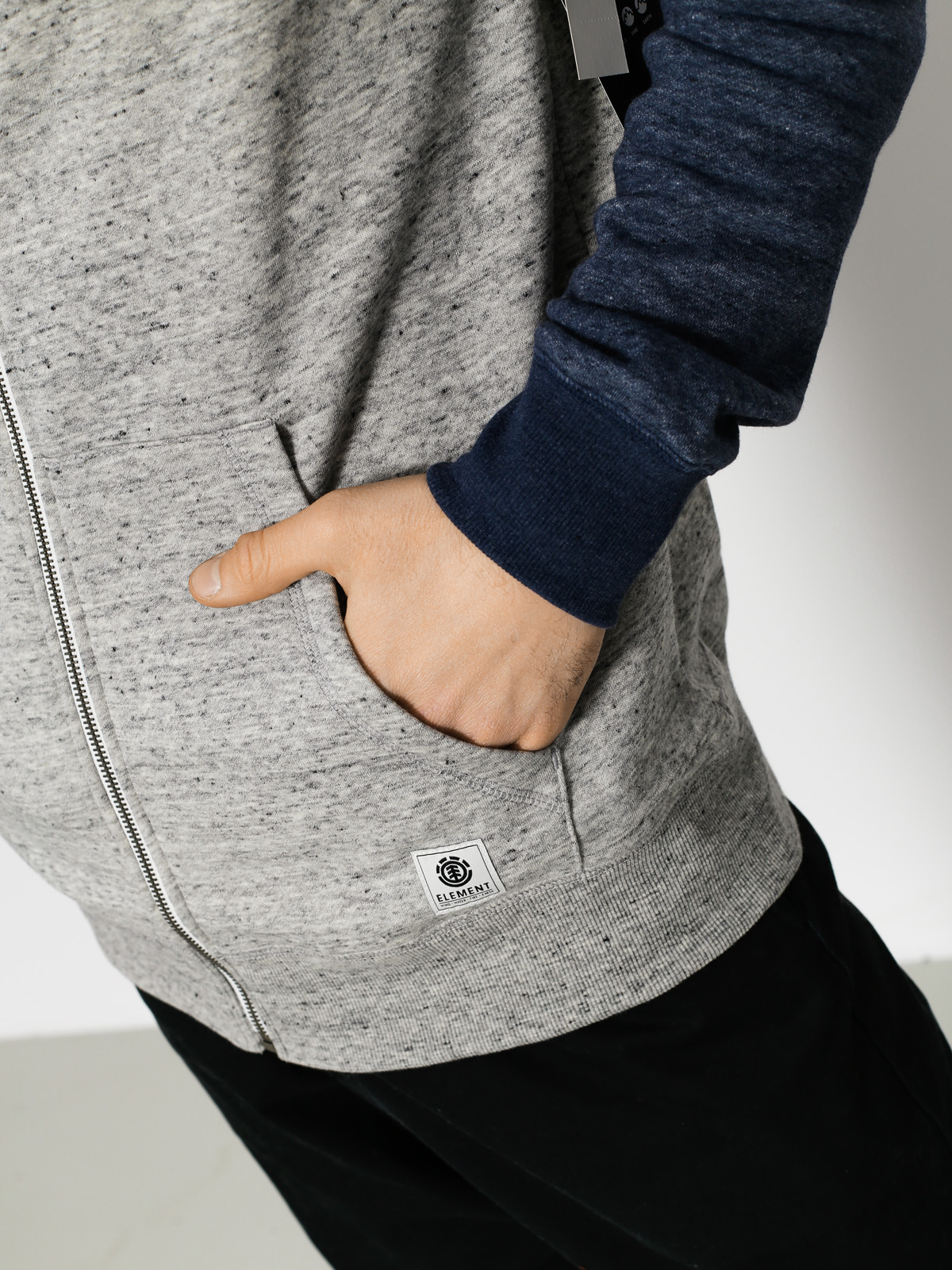 Bluza z kapturem Element Meridian Block ZHD (grey heather)