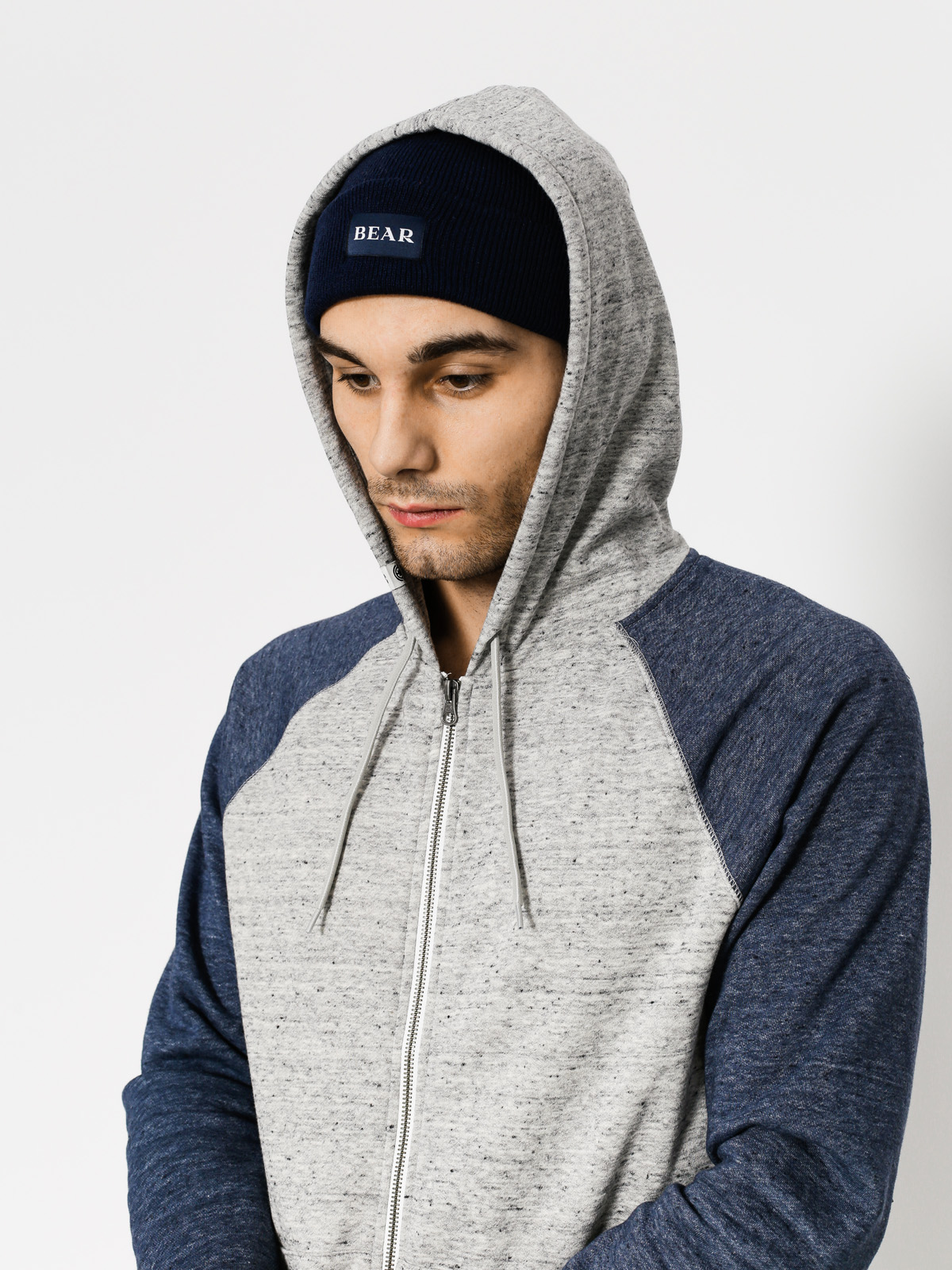 Bluza z kapturem Element Meridian Block ZHD szary grey heather