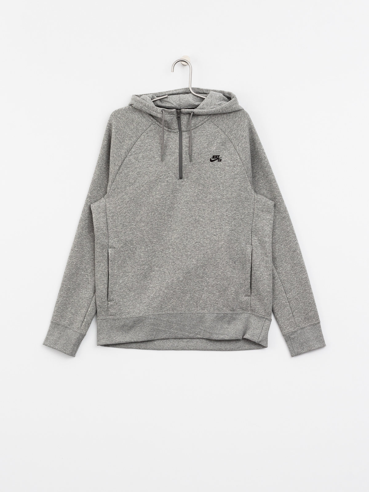 Bluza z kapturem Nike SB Hoodie Icon Hz HD (dk grey heather/black)