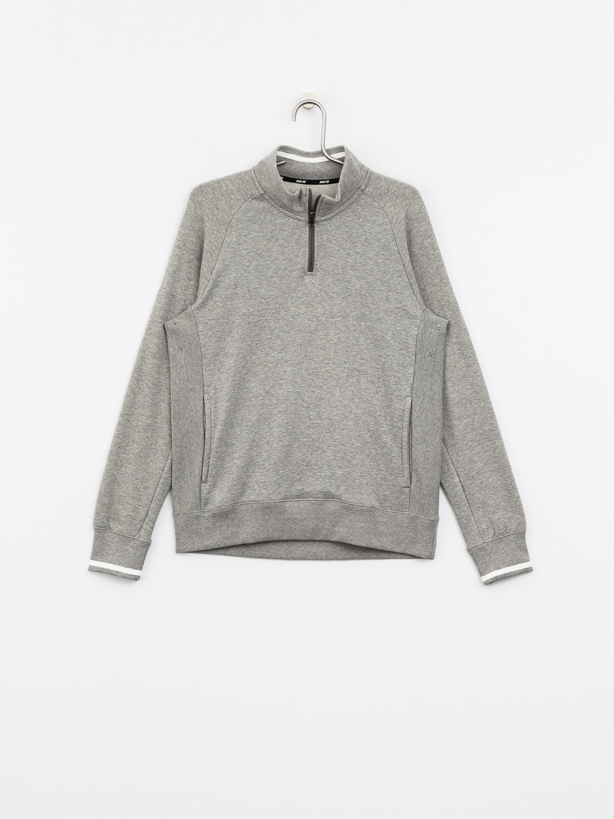 Longsleeve Nike SB Top Evrt Mock Hz (dk grey heather/white/dark steel grey)