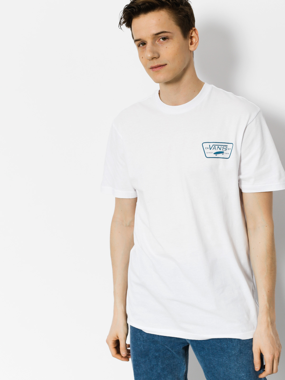 T-shirt Vans Full Patch Back (white black)