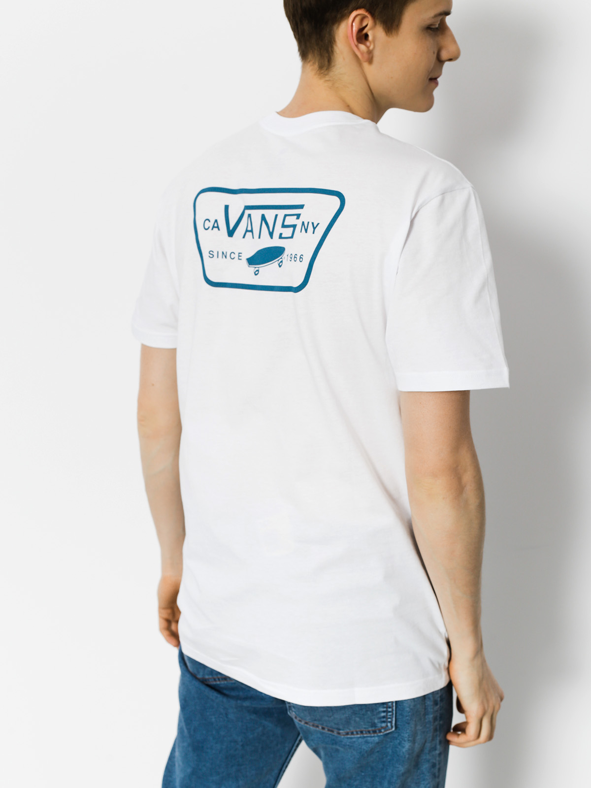T-shirt Vans Full Patch Back (white black)