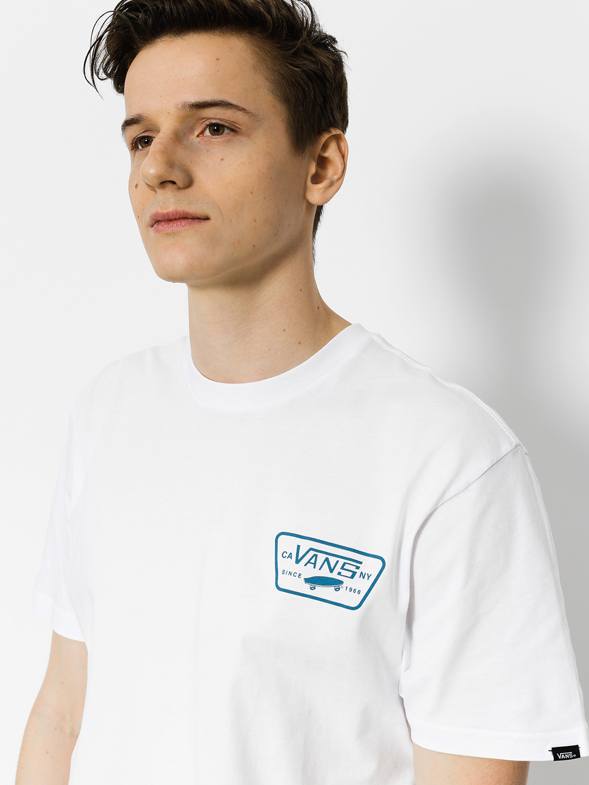 T-shirt Vans Full Patch Back (white black)