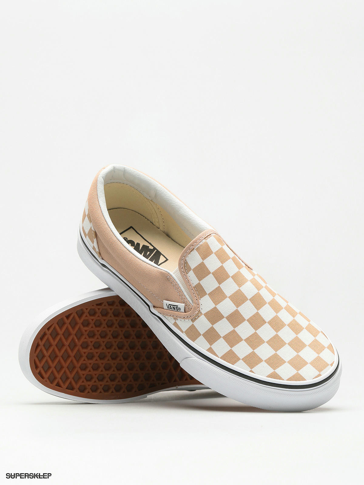 Vans classic slip on 2024 checkerboard frappe true white