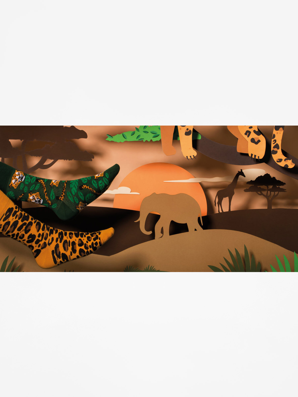 Skarpetki Many Mornings El Leopardo (green/yellow)