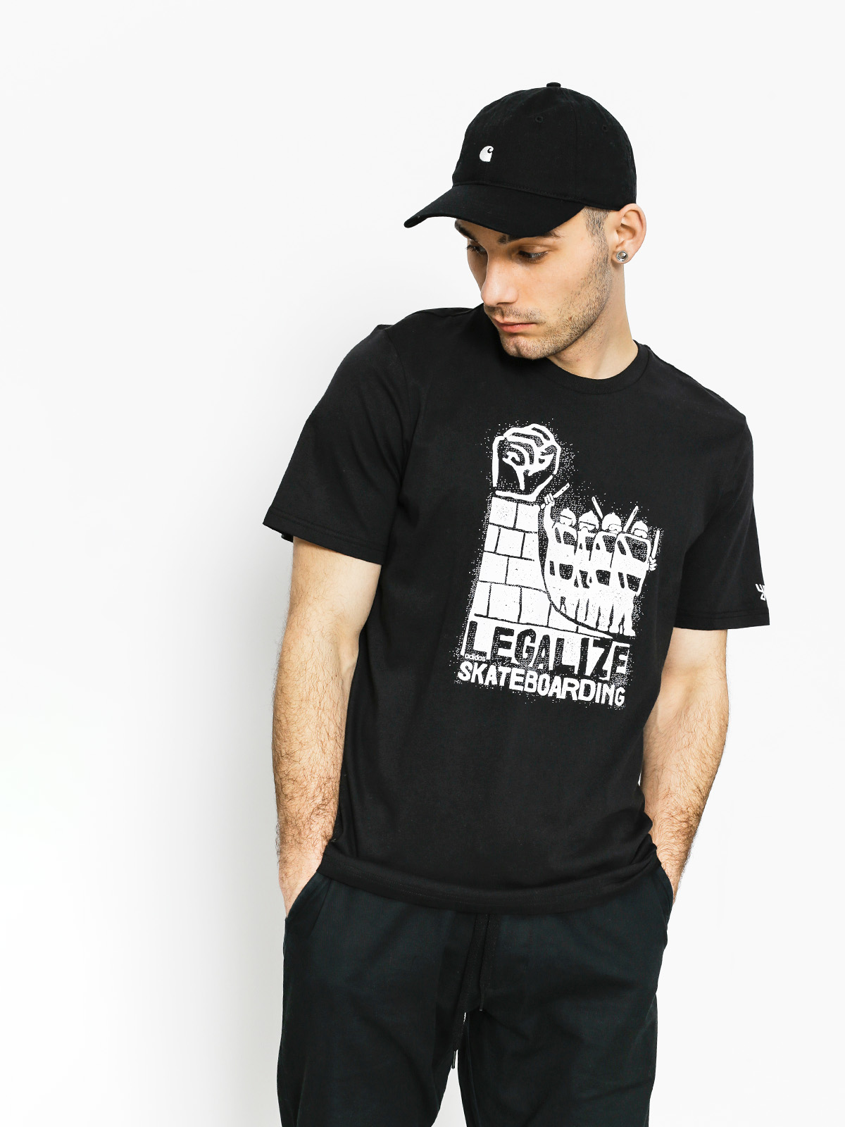 T shirt adidas Legalize czarny black white