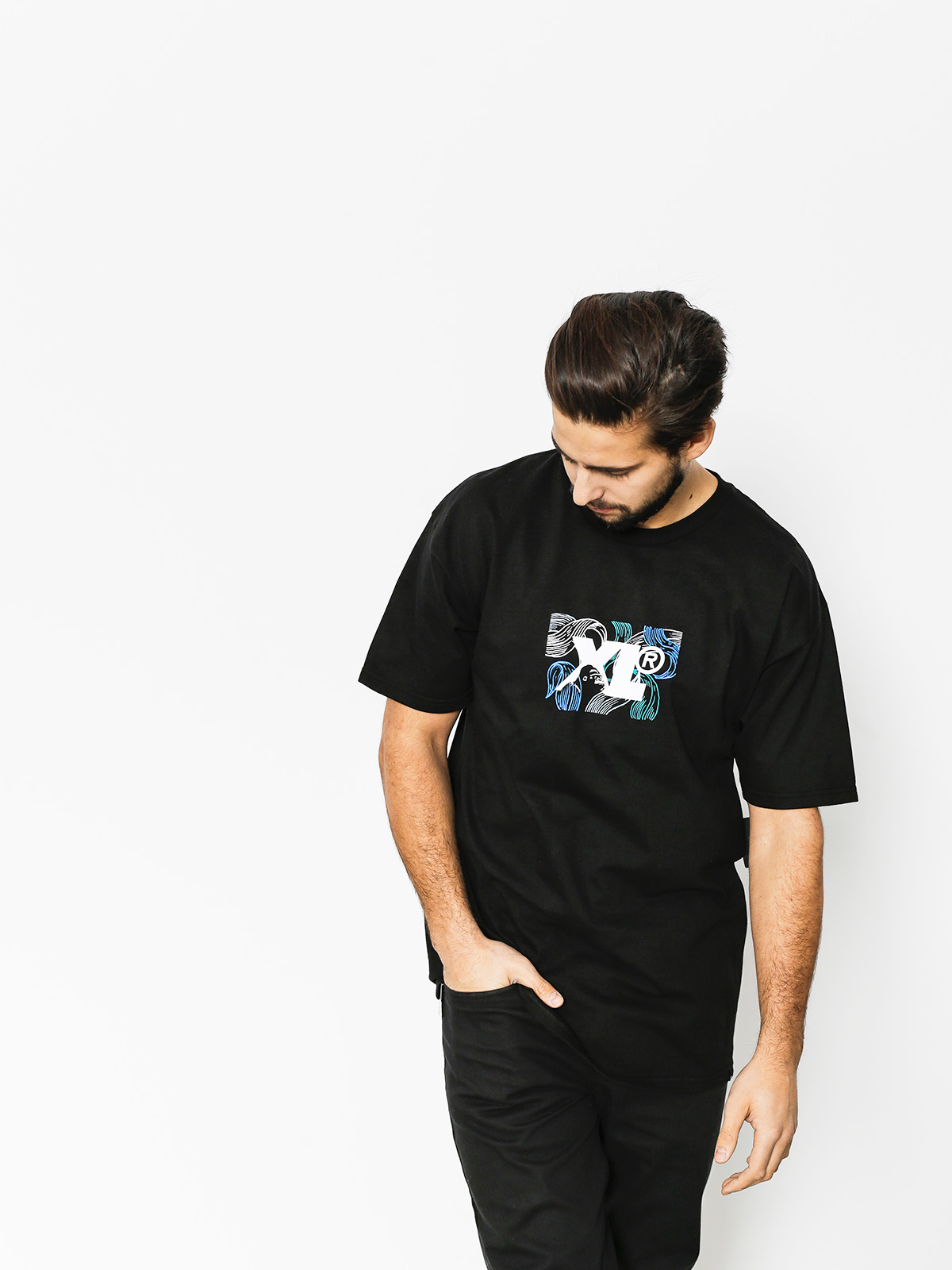 T-shirt XLARGE Leaf Xl (black)