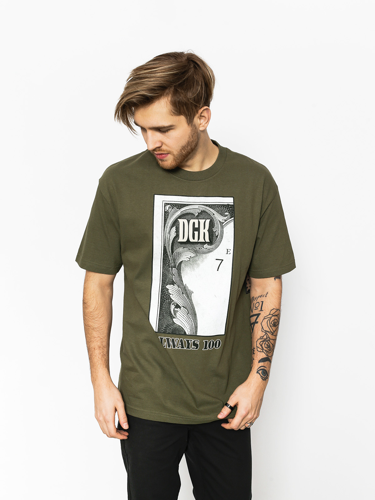 T-shirt DGK Always 100 (military green)