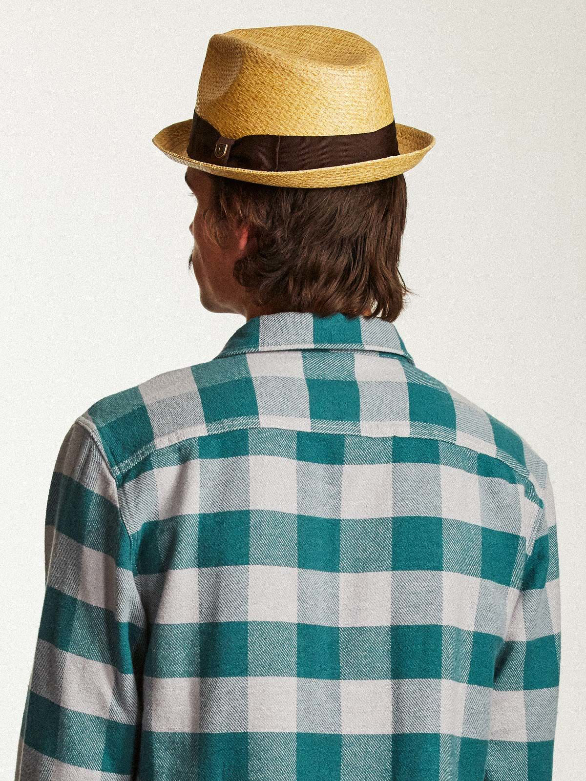 Kapelusz Brixton Castor Fedora (tan stripe)
