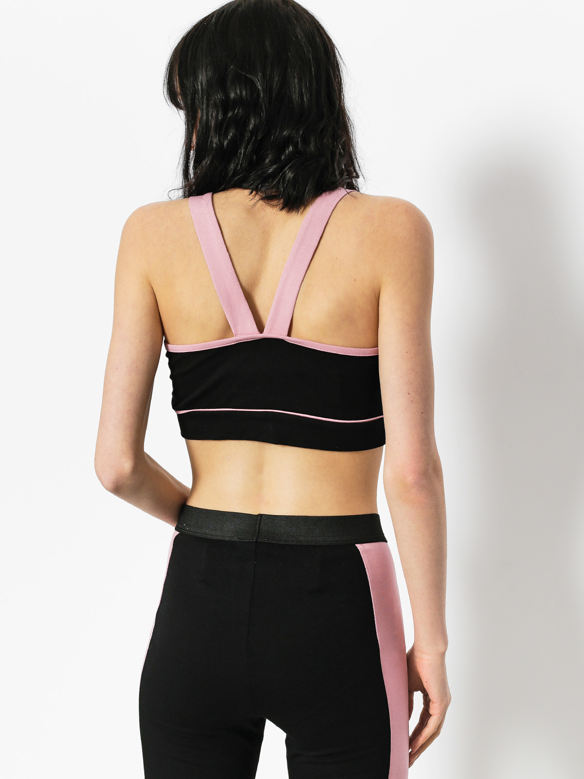 Stanik sportowy Hype Logo Wmn (black/pink)