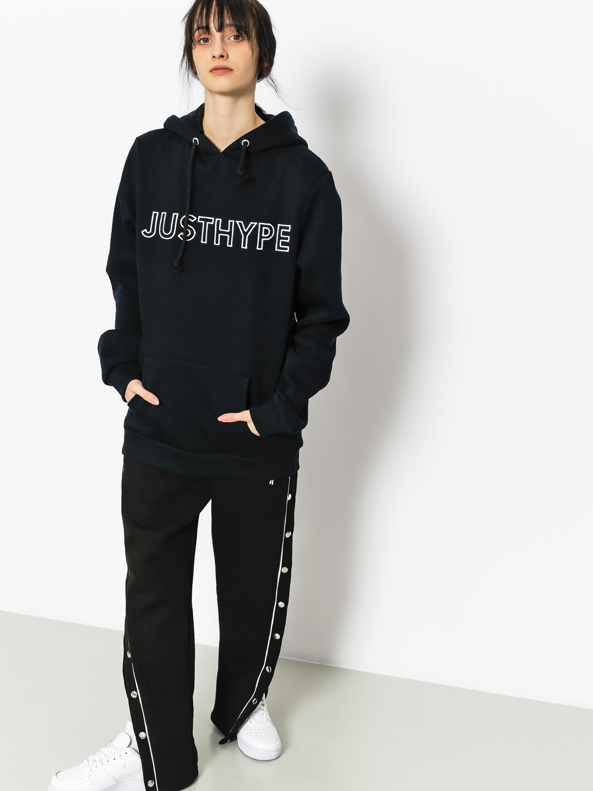 Bluza z kapturem Hype Embroidered HD Wmn (navy/white)