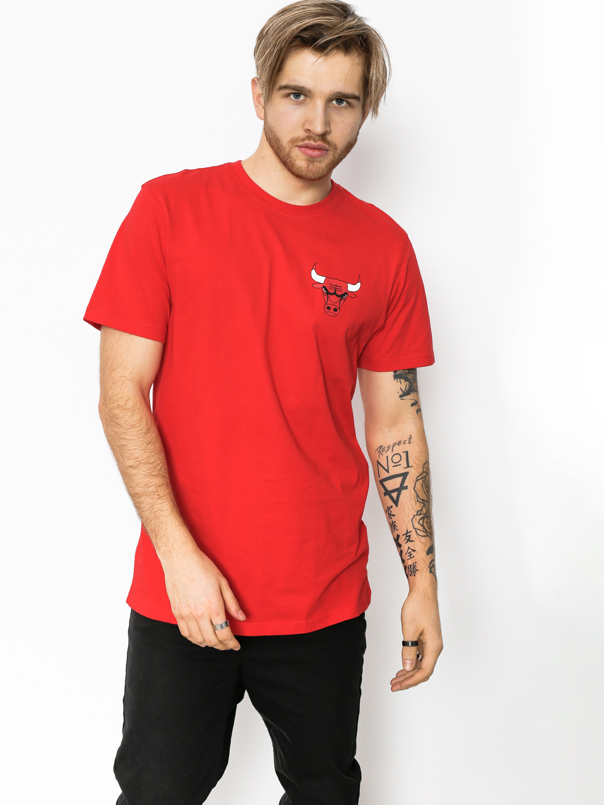 T-shirt New Era Tip Off Chest N Back Chicago Bulls (red)