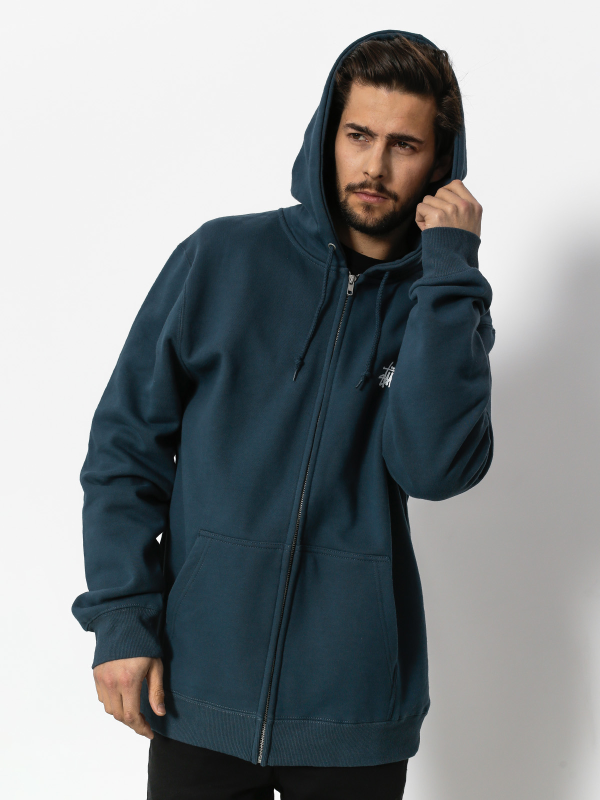 Bluza z kapturem Stussy Basic Stussy ZHD (ink)