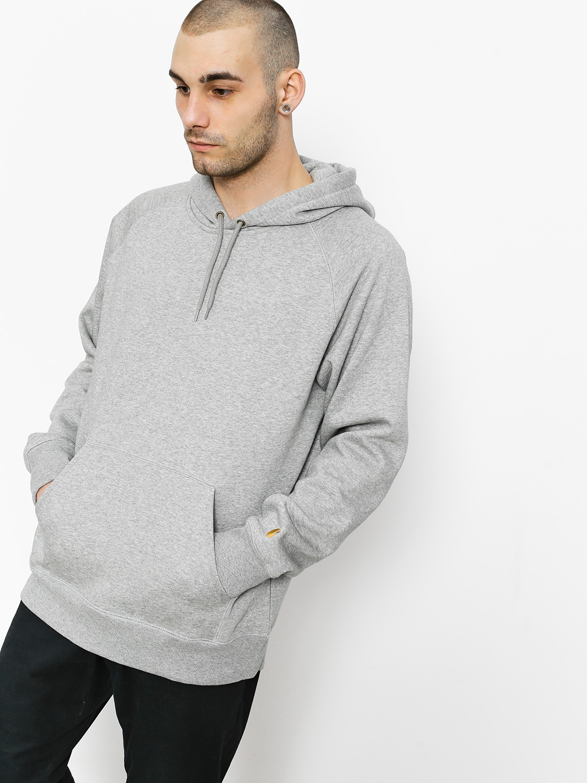 Bluza z kapturem Carhartt Chase HD (grey heather/gold)