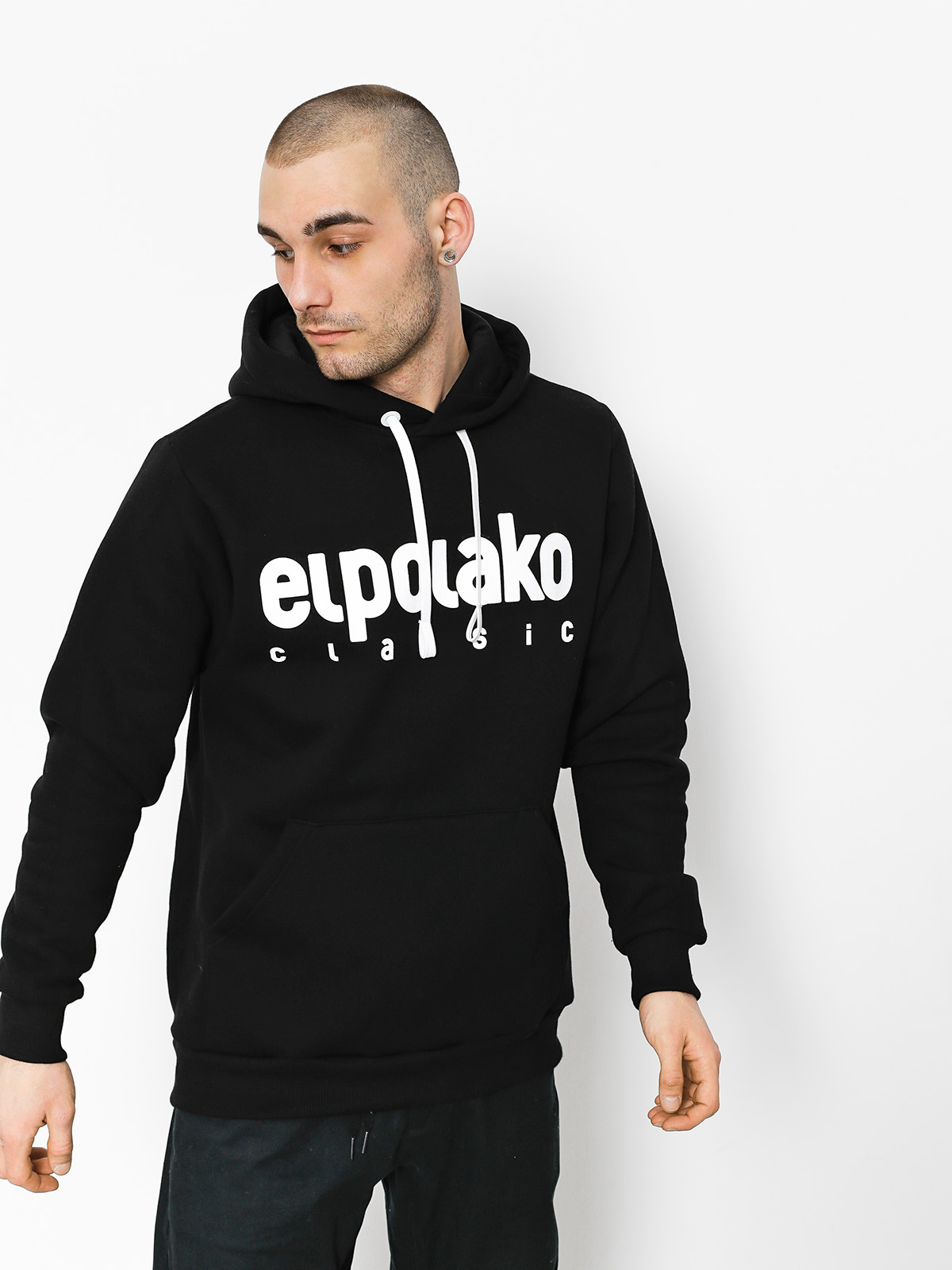 Bluza z kapturem El Polako Classic Logo HD (black)