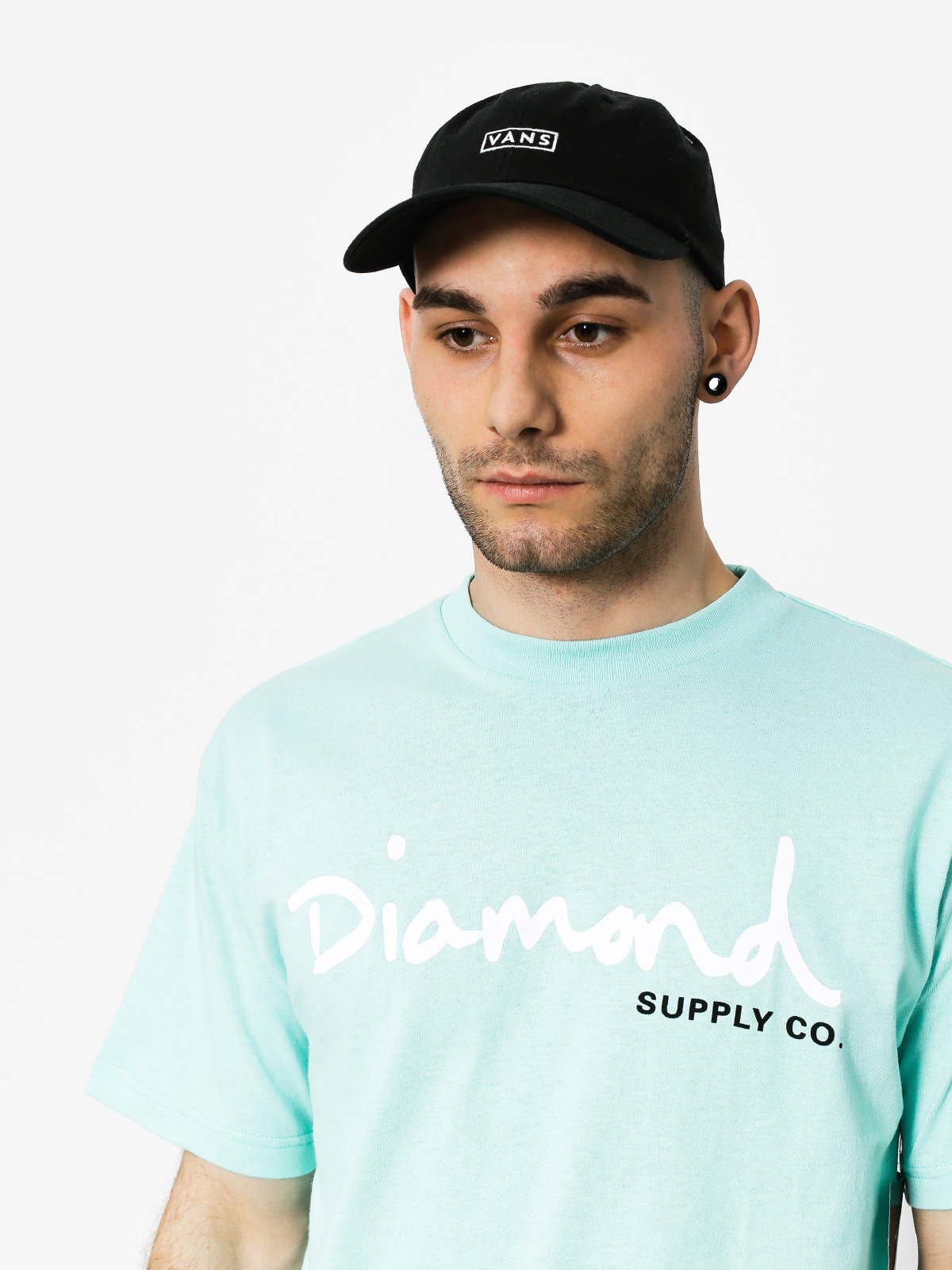 T-shirt Diamond Supply Co. Og Script (diamond blue)
