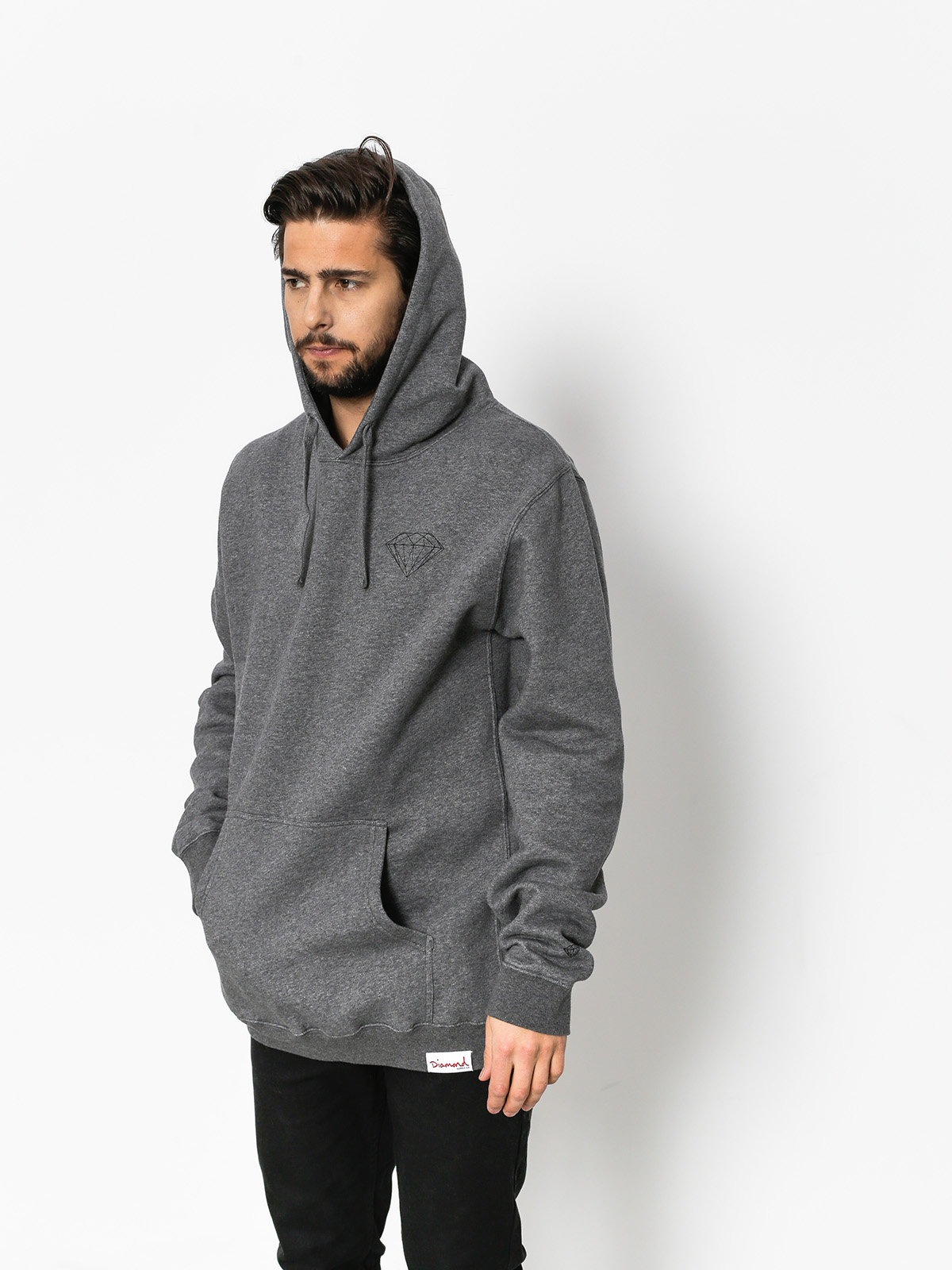 Bluza z kapturem Diamond Supply Co. Brilliant HD (gunmetal heather)