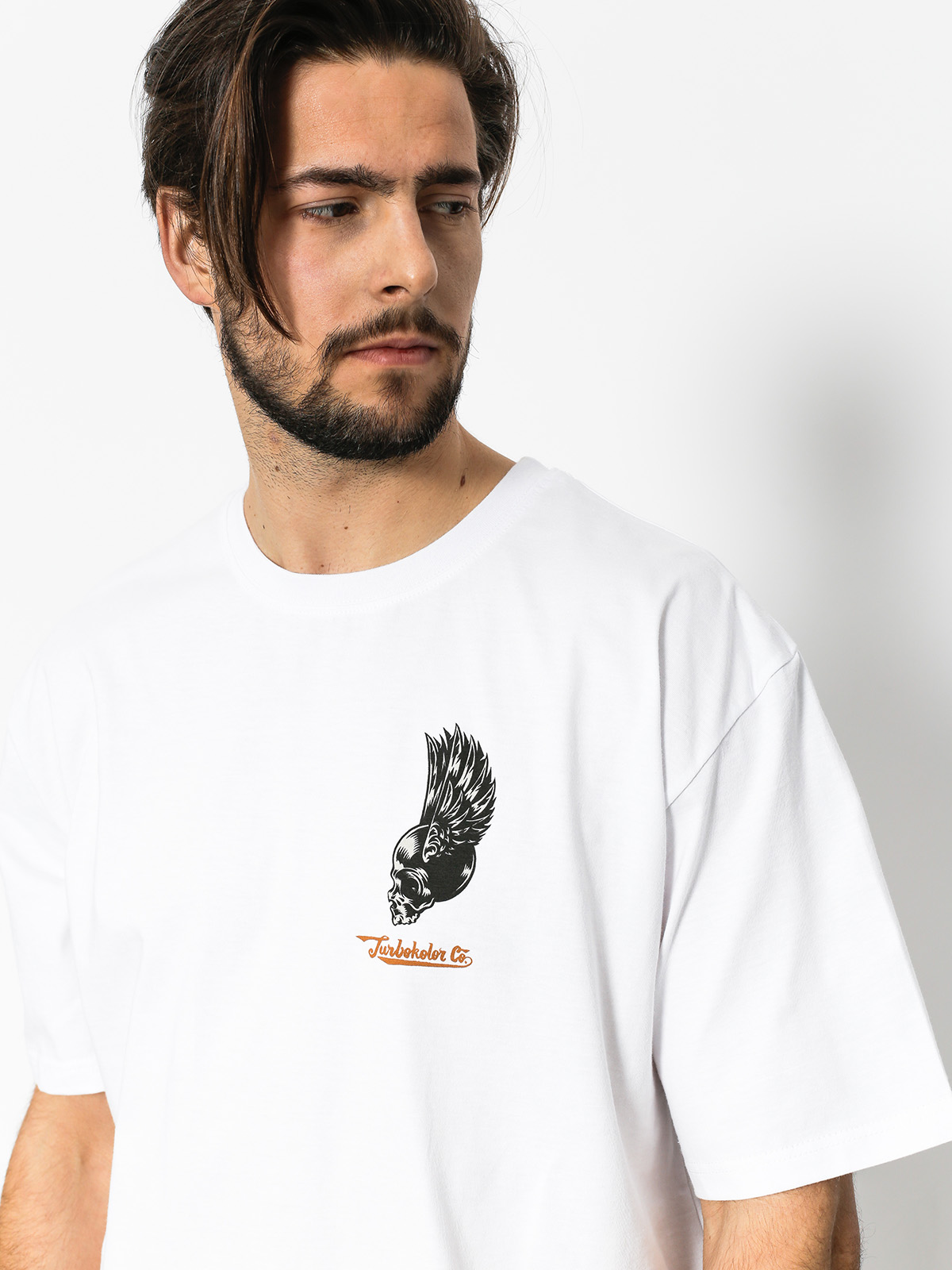 T-shirt Turbokolor Petrol (white)