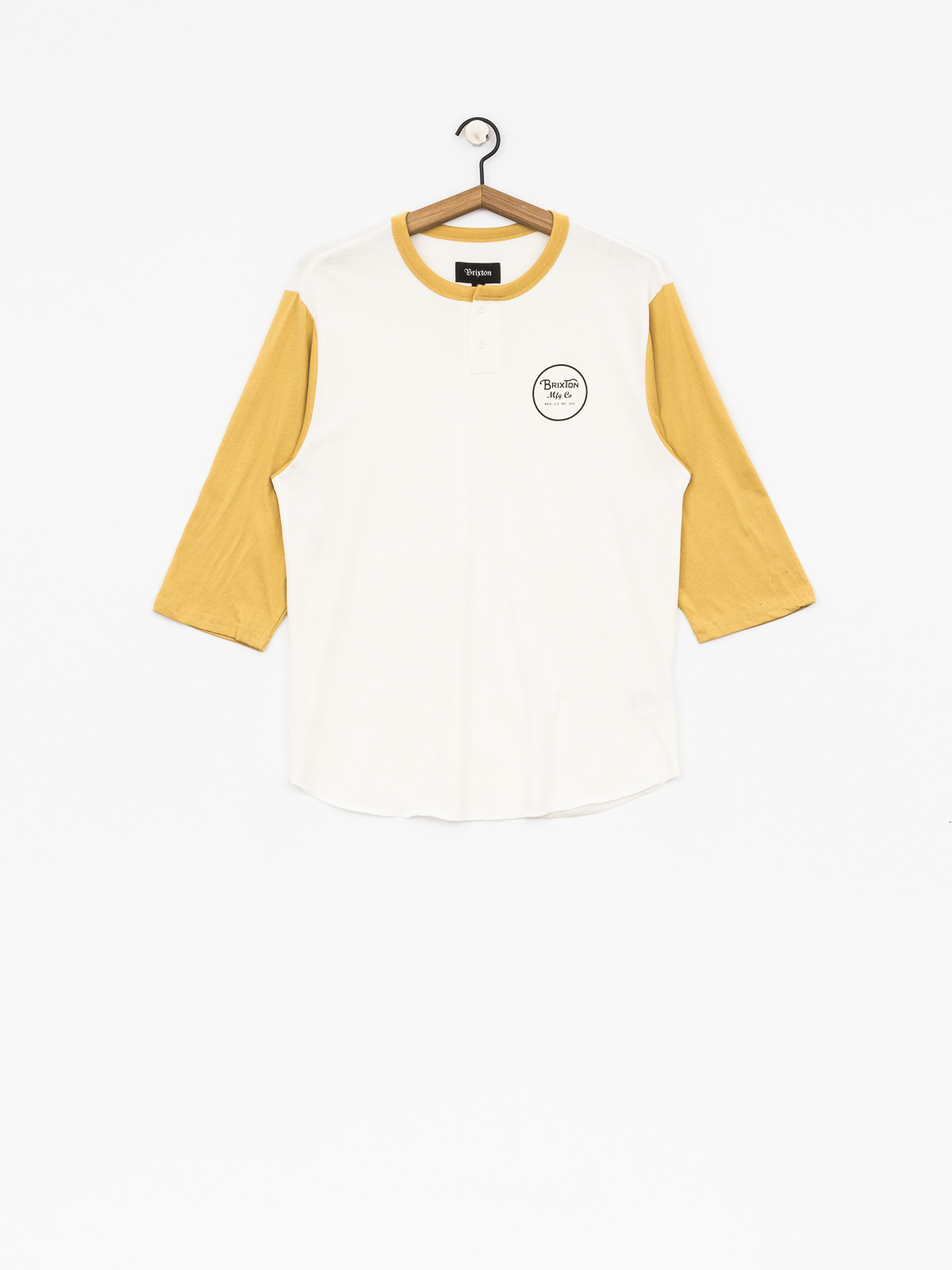 Koszulka Brixton Wheeler 3/4 Slv Henley (off white/modela)