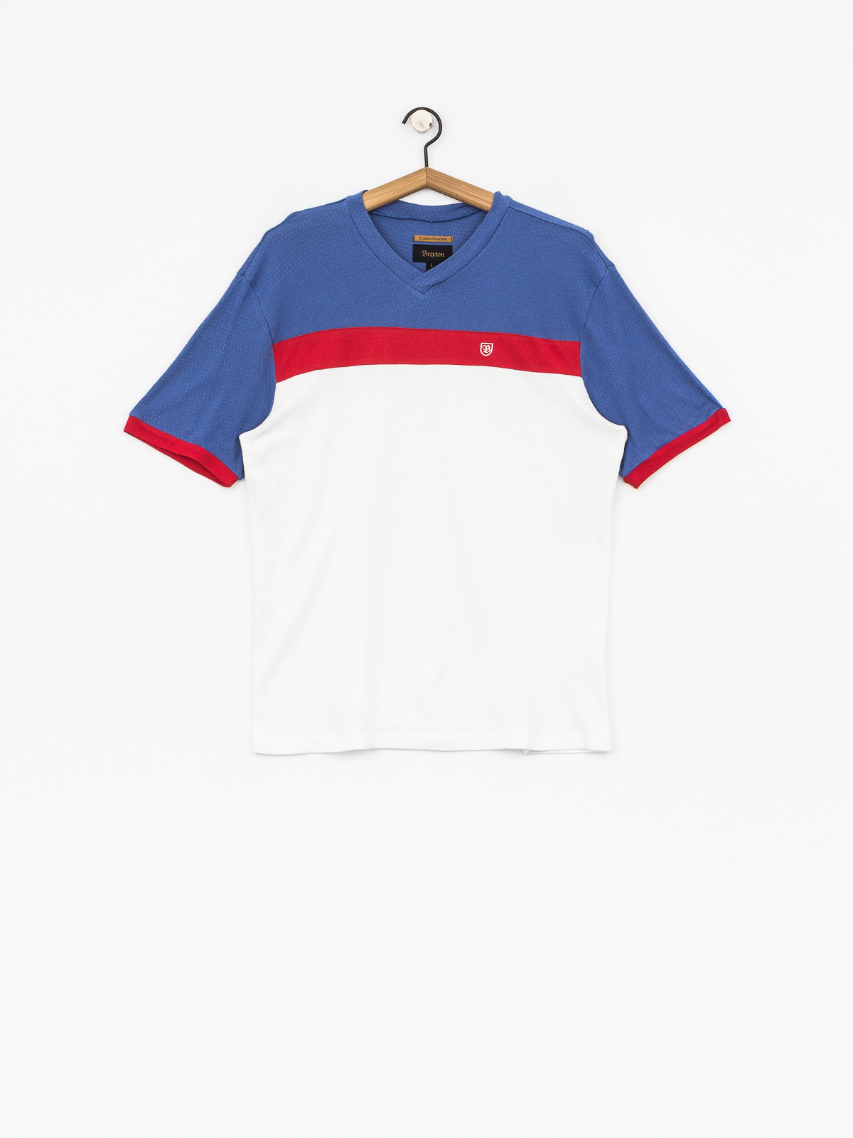 T-shirt Brixton Substance Knit (white/royal)