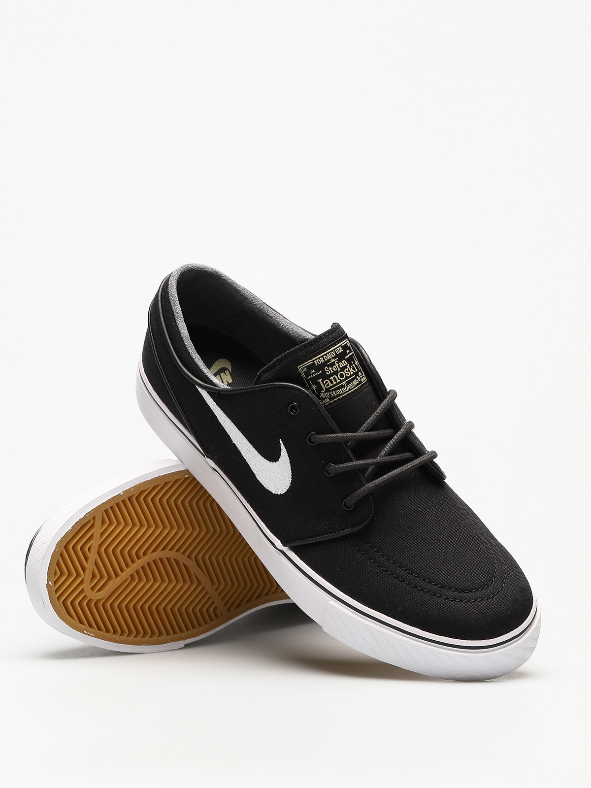 Buty Nike Zoom Stefan Janoski CNVS (blk/white gm lght brwn mtlc gl)