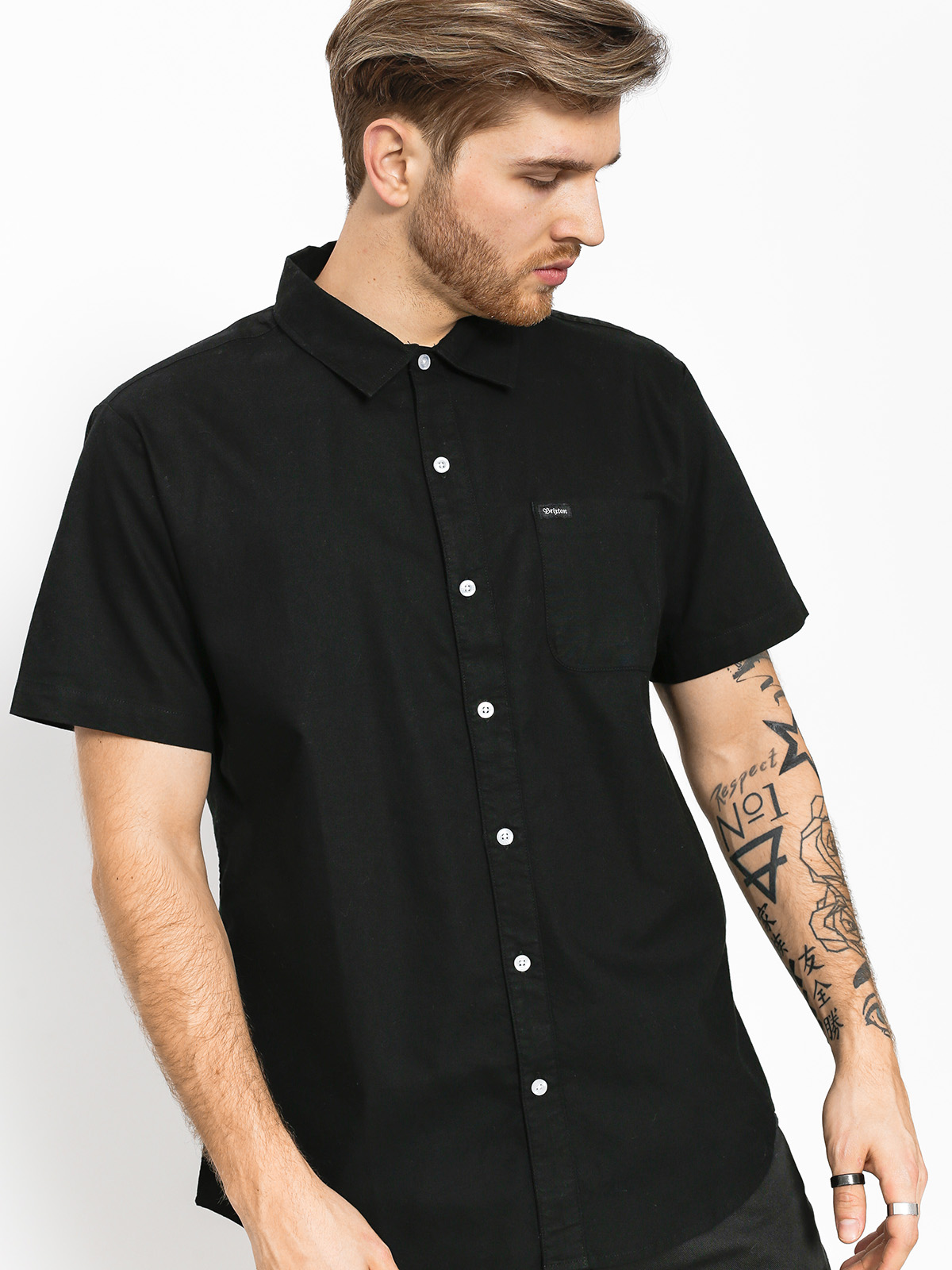 Koszula Brixton Charter Oxford Wvn (black)