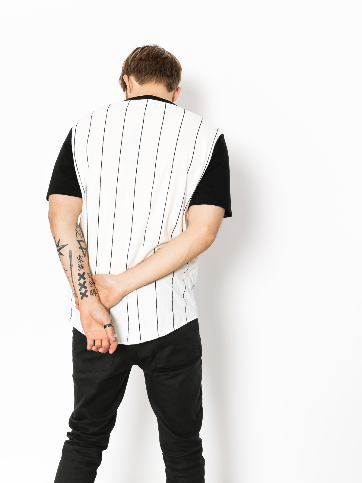 T-shirt Brixton Proxy Henley (black/off white)