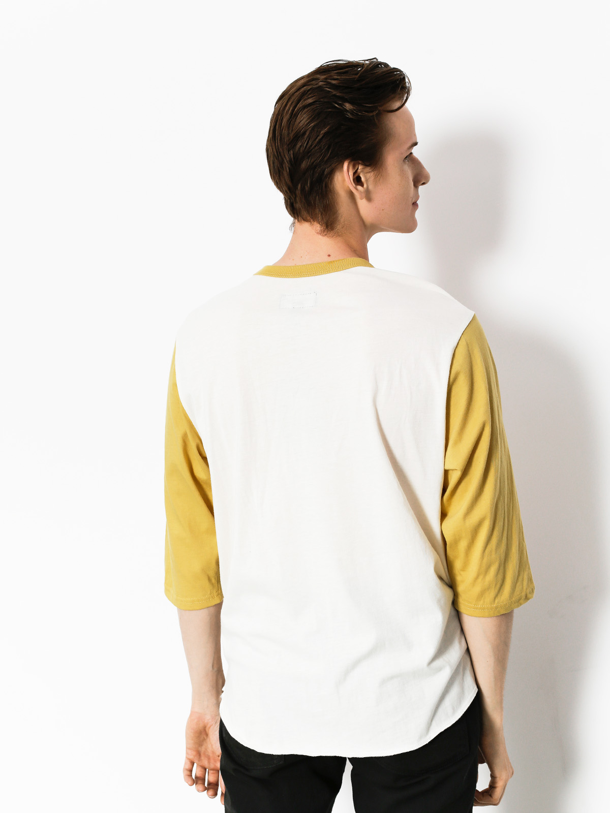 Koszulka Brixton Wheeler 3/4 Slv Henley (off white/modela)