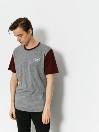 T-shirt Brixton Novato Knit (heather grey/maroon)